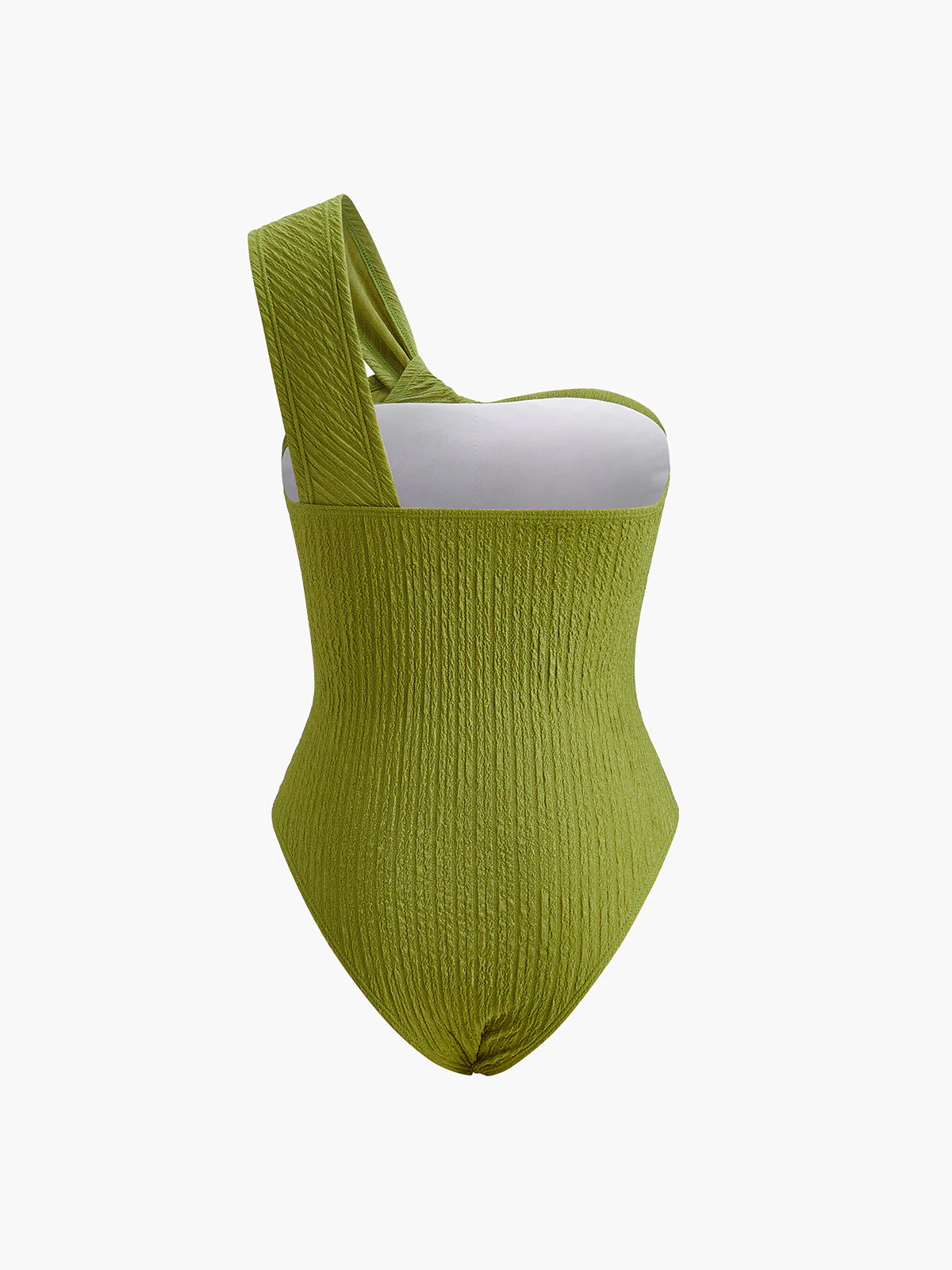 Ruched Twist One-Shoulder Swimsuit