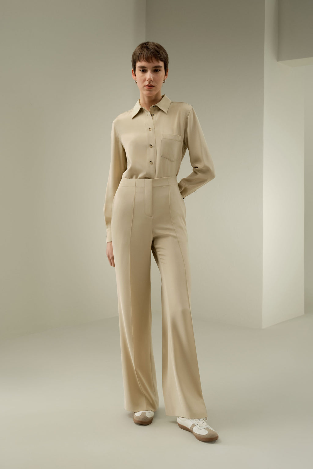 Minimalist Silk Crêpe Pant