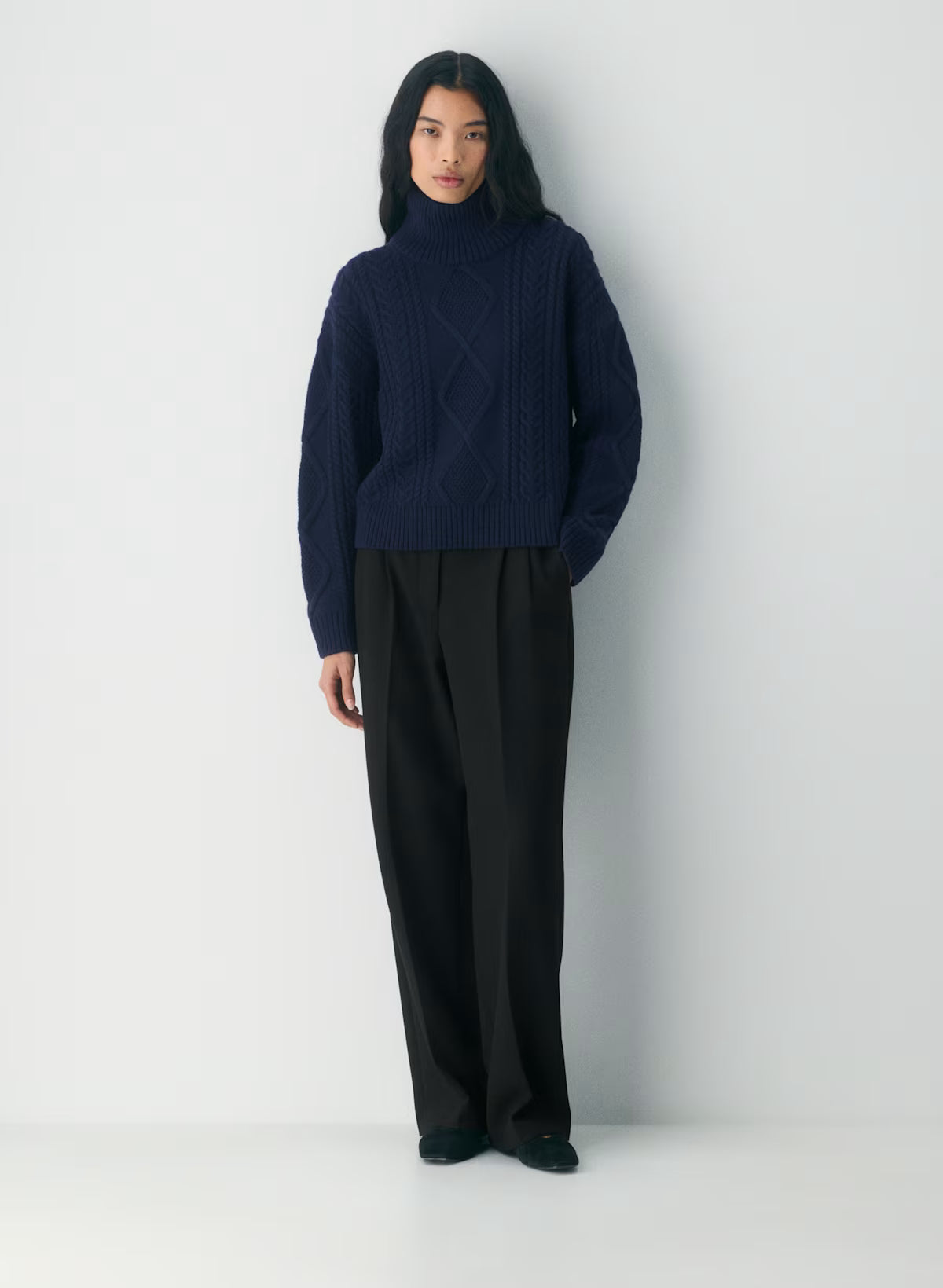 Heritage Knit Merino Wool Hi-hip Turtleneck