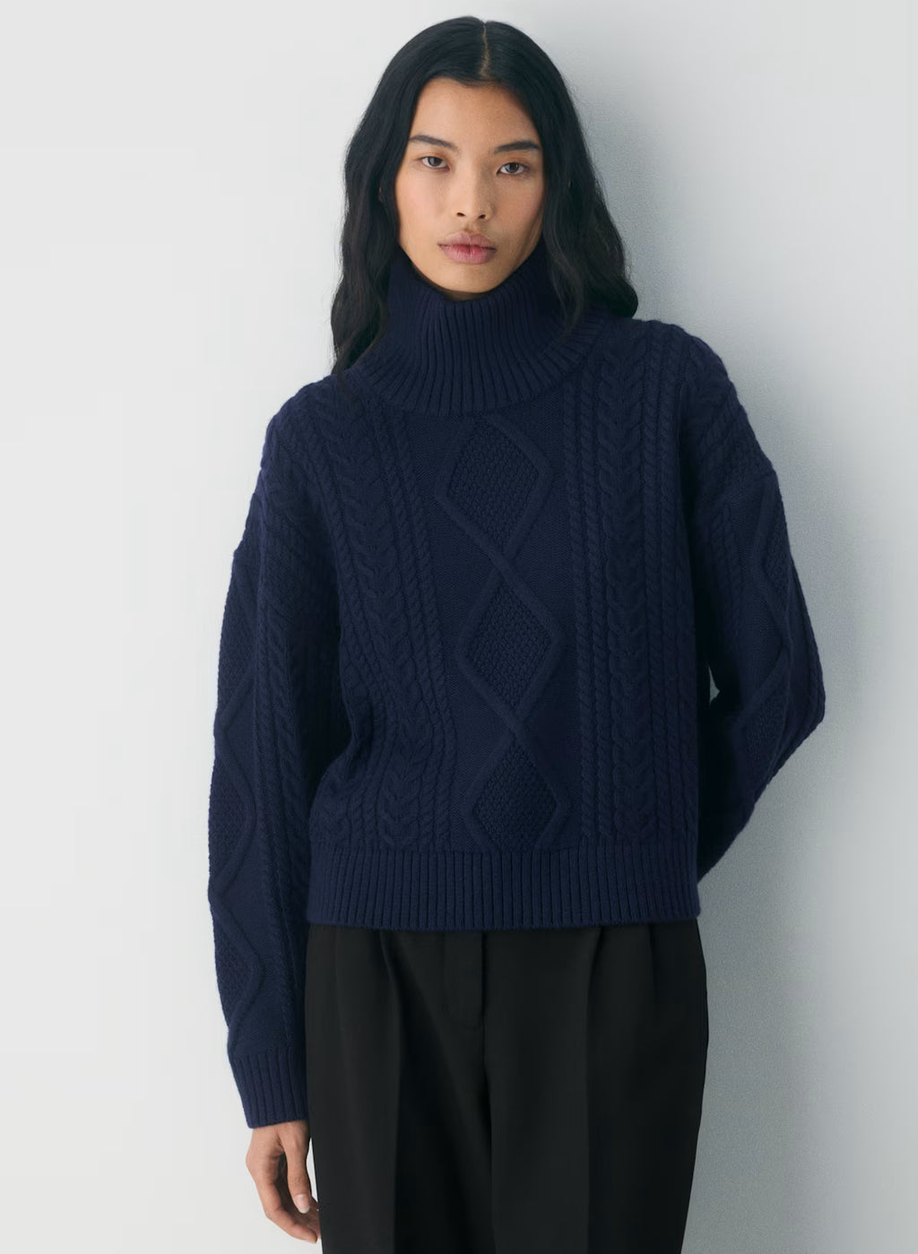 Heritage Knit Merino Wool Hi-hip Turtleneck