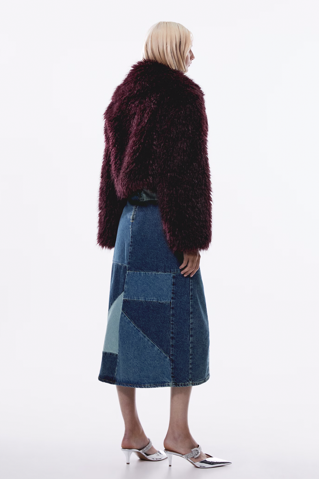 Short fur-effect jacket