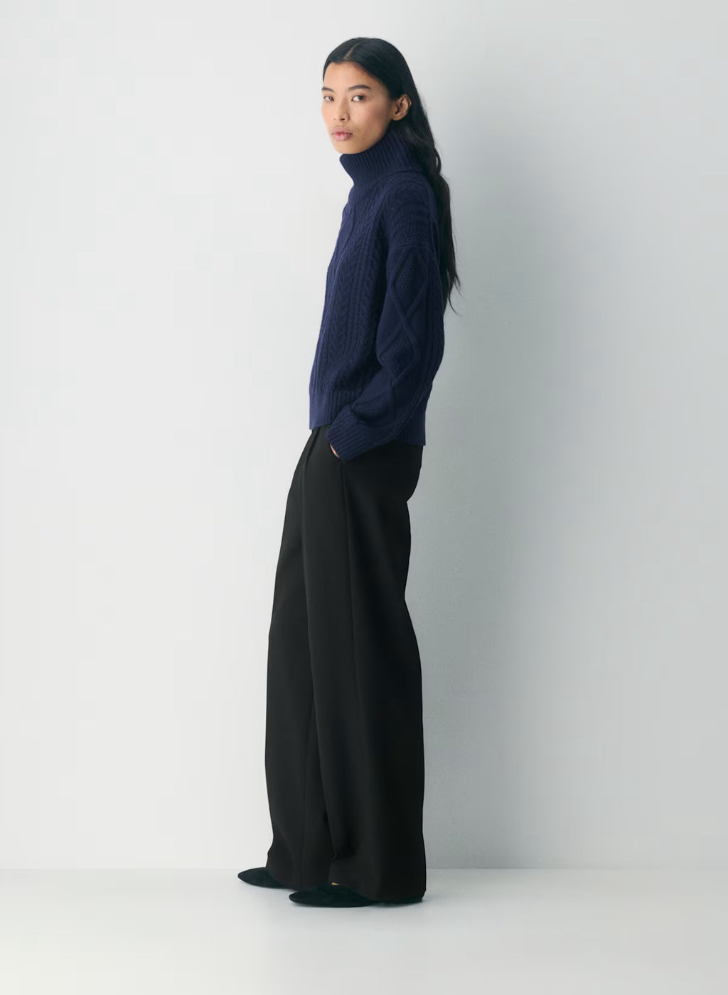 Heritage Knit Merino Wool Hi-hip Turtleneck