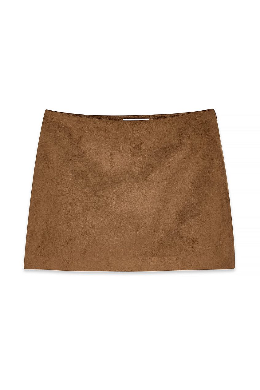 The Mocha Suede Mini Skirt