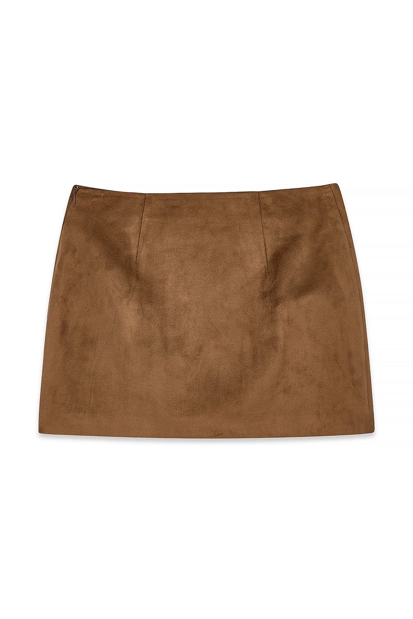 The Mocha Suede Mini Skirt