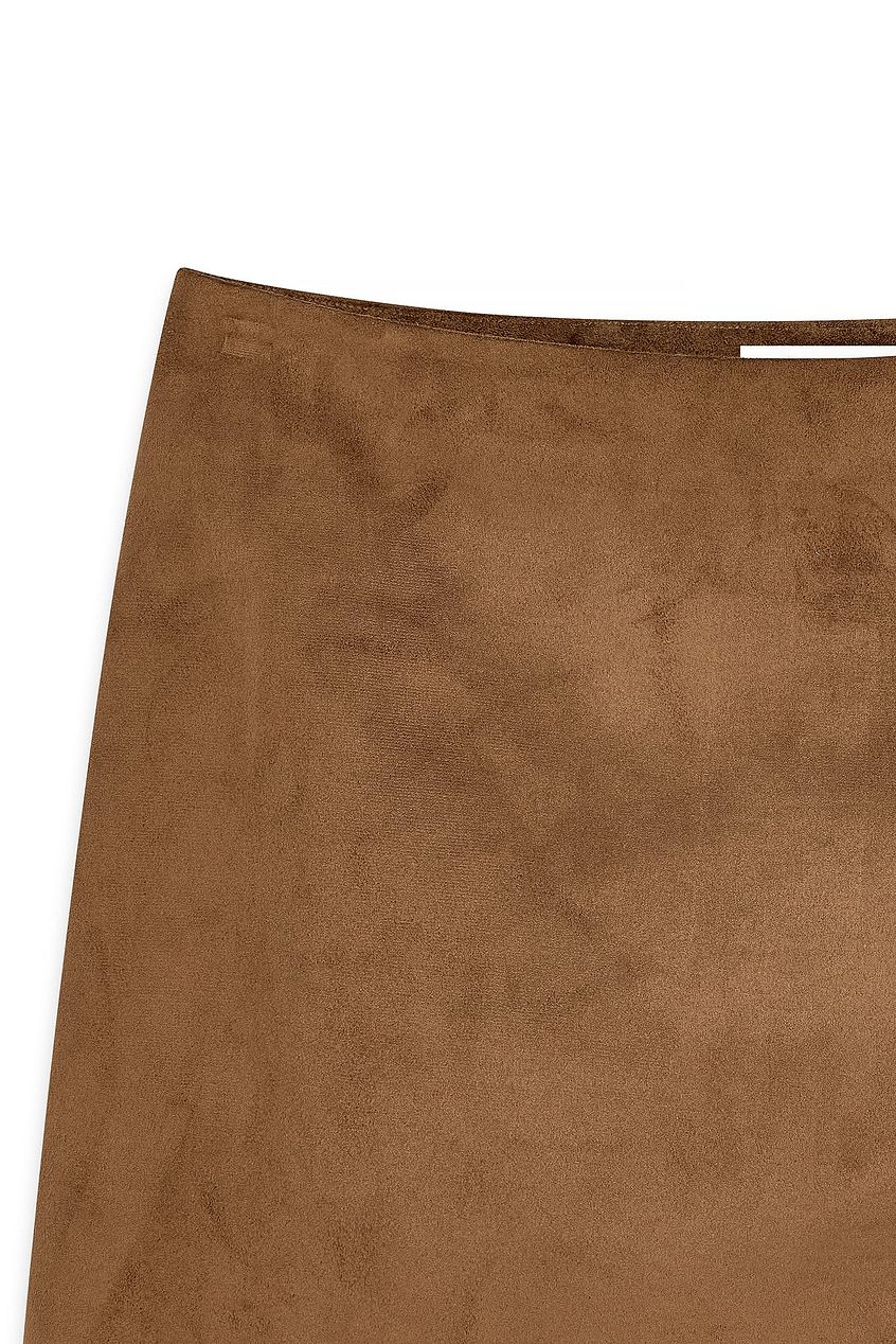 The Mocha Suede Mini Skirt