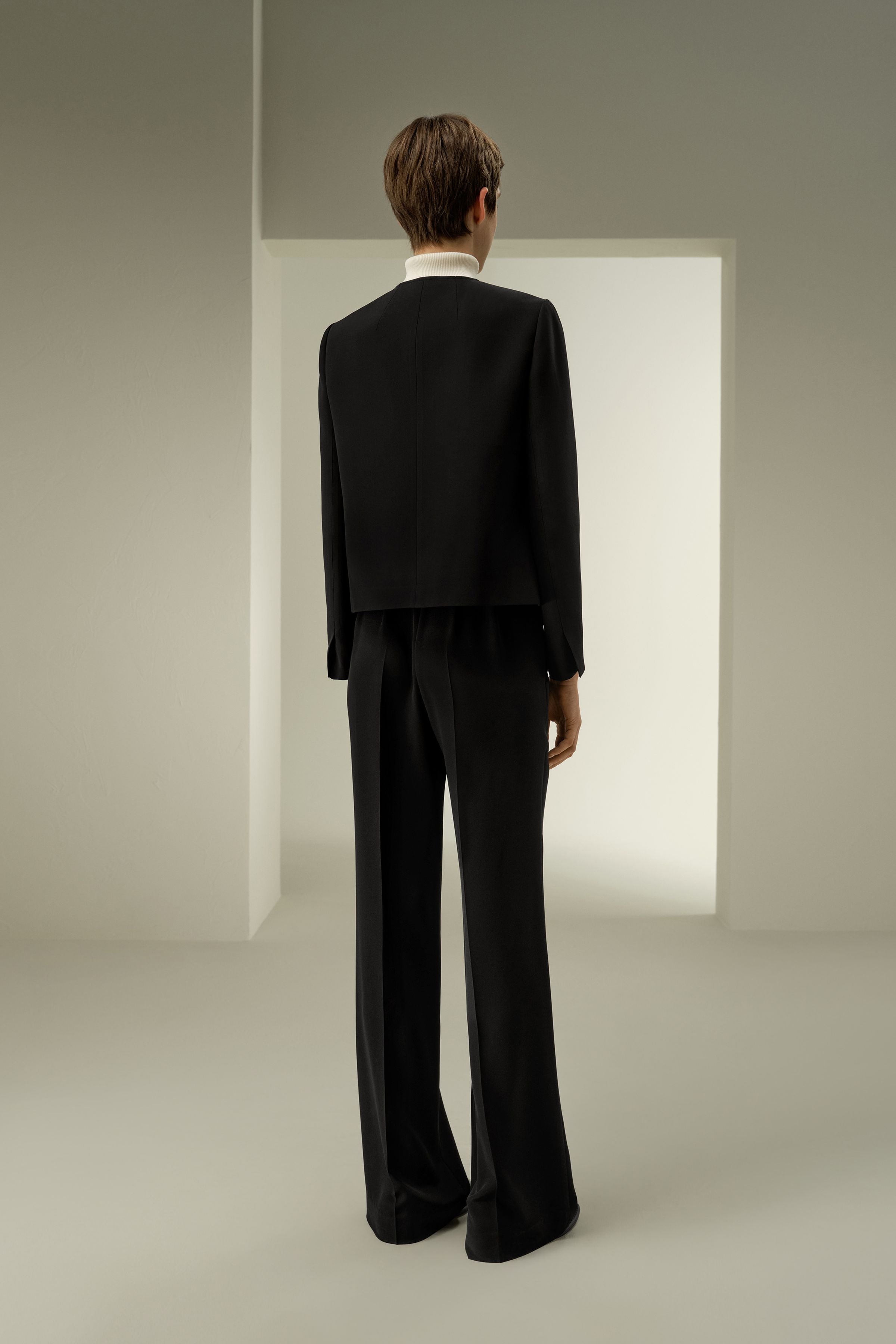 Tailored Silk Boxy Jacket