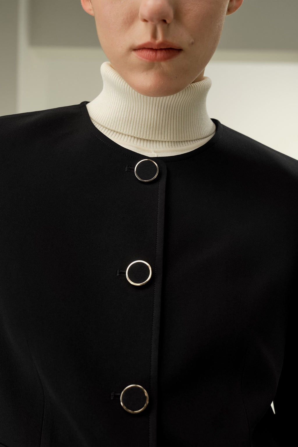 Tailored Silk Boxy Jacket