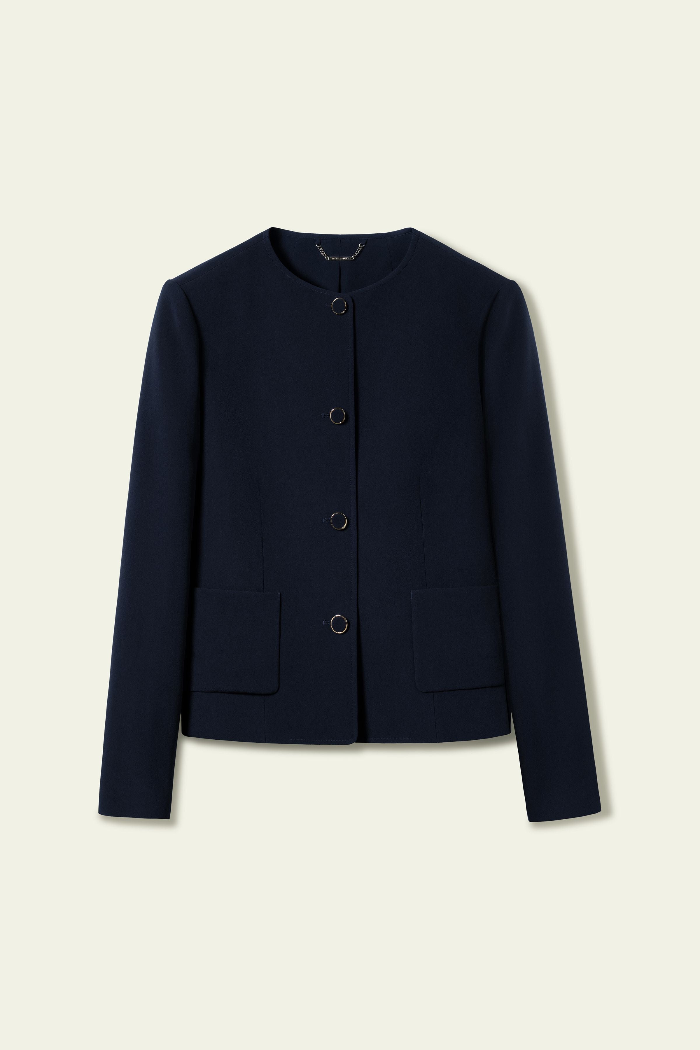 Tailored Silk Boxy Jacket