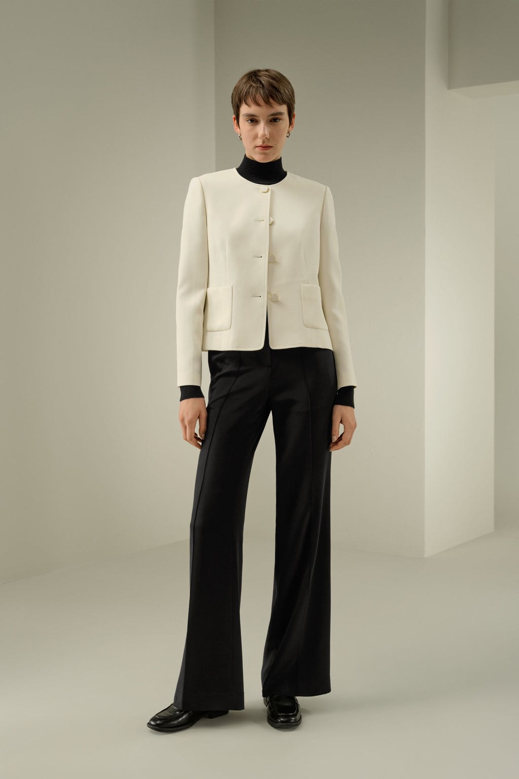 Tailored Silk Boxy Jacket