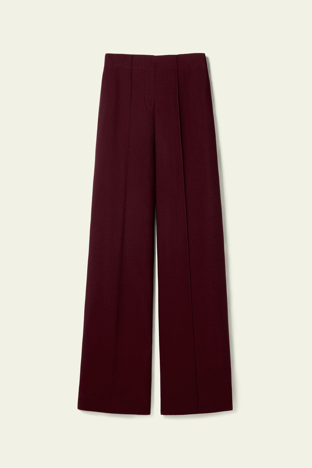Silk-Wool Twill Flare Pants