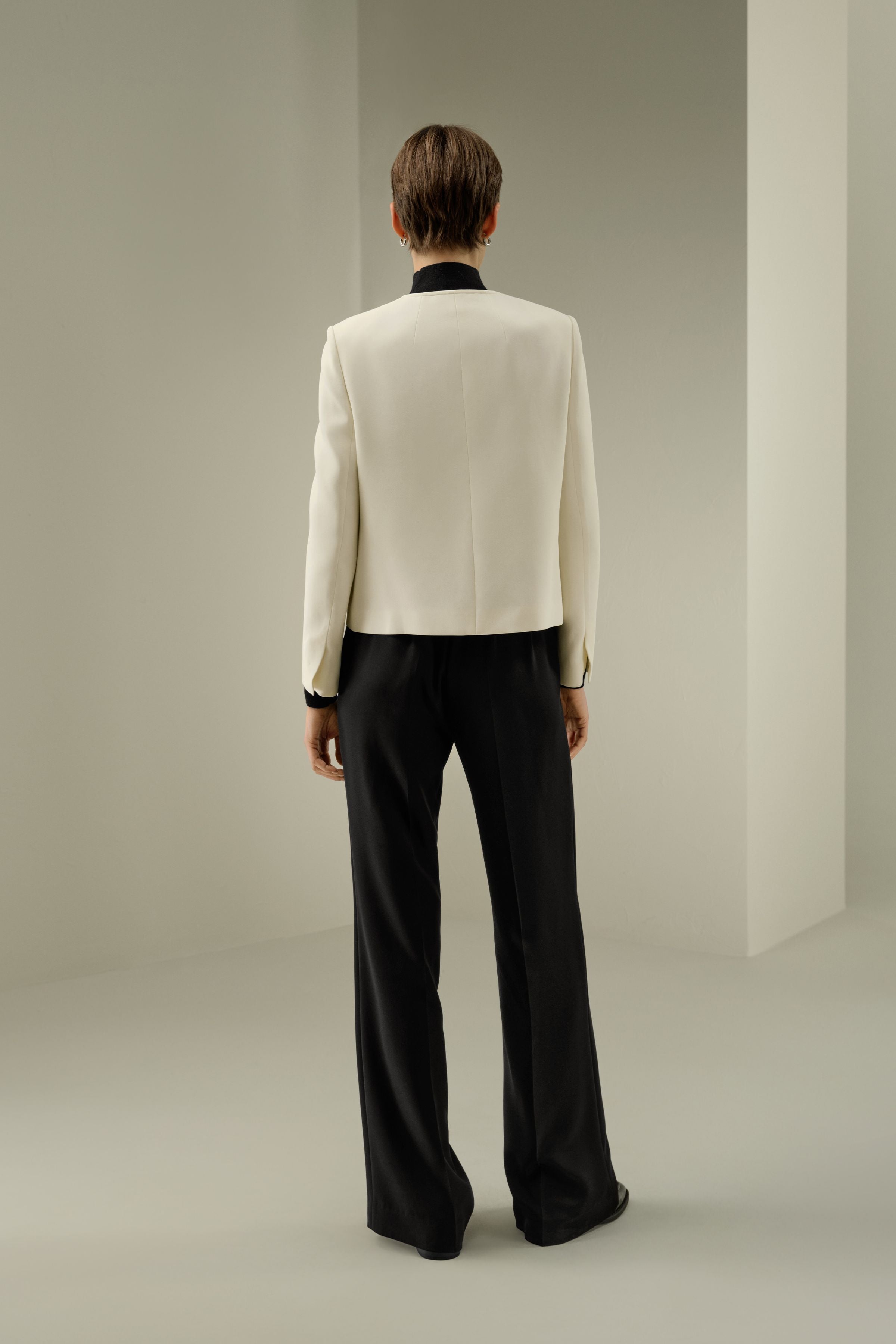 Tailored Silk Boxy Jacket
