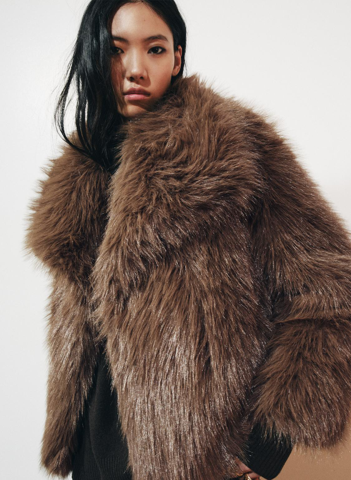 The Amara Chocolate Fur Jacket