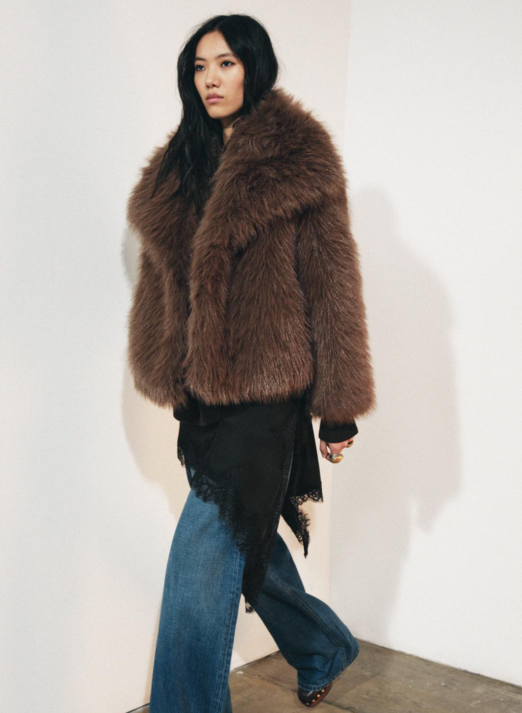 The Amara Chocolate Fur Jacket