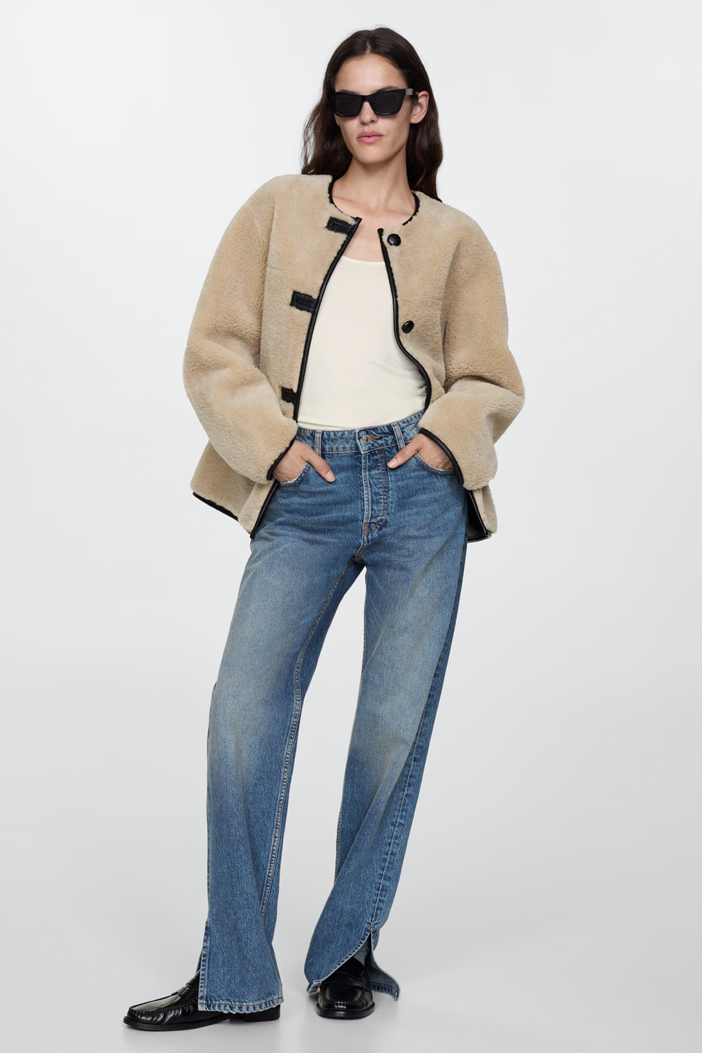 The Ecru Shearling Edit Jacket