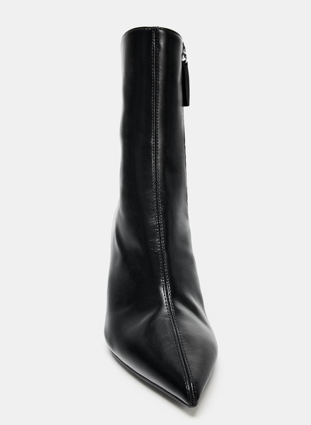 Crackled-Effect High-Heel Ankle Boots