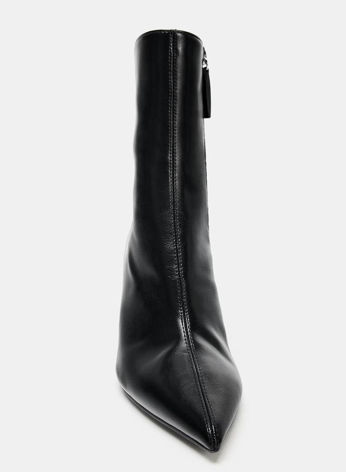 Crackled-Effect High-Heel Ankle Boots