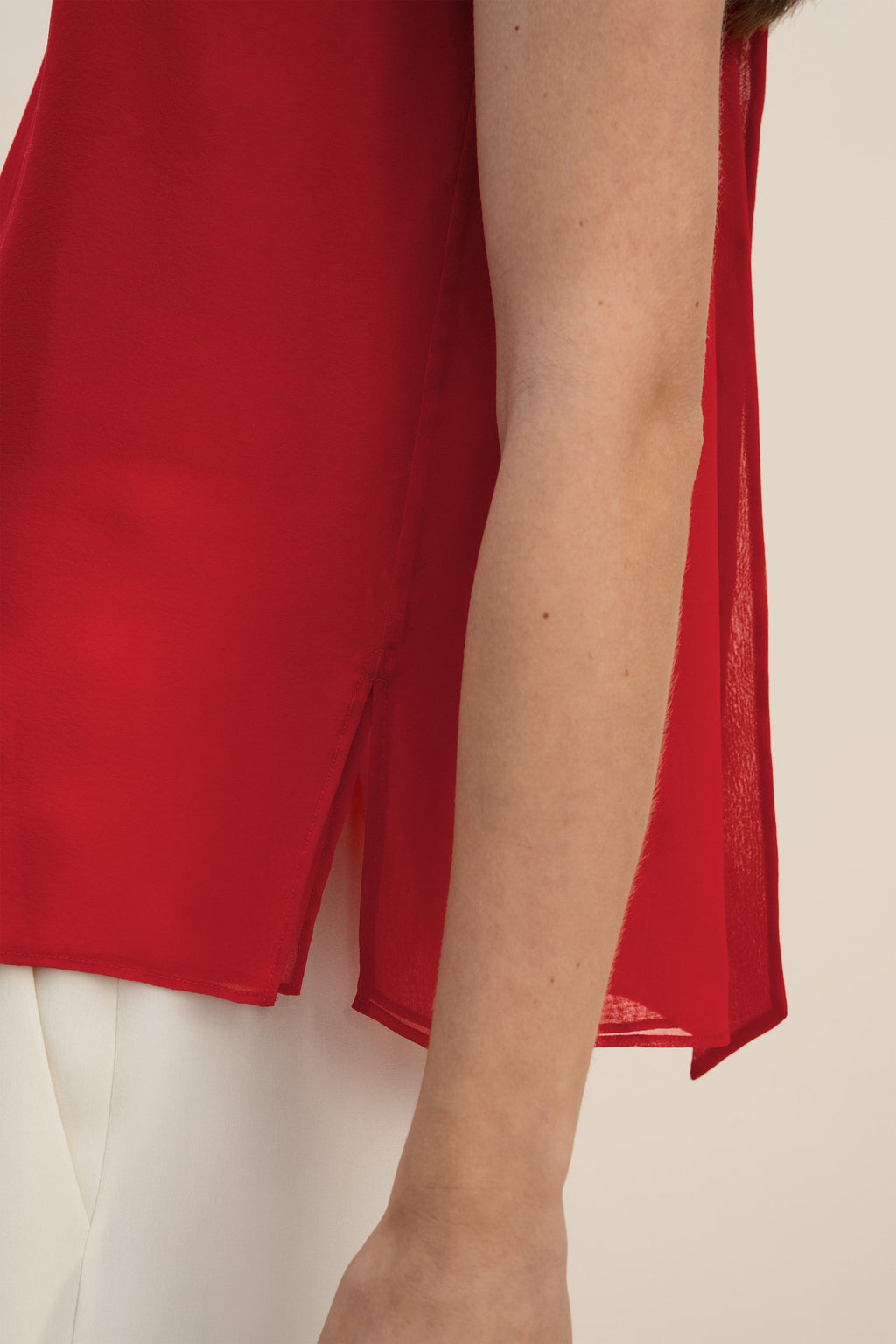 Silk Georgette Halter Neck Top