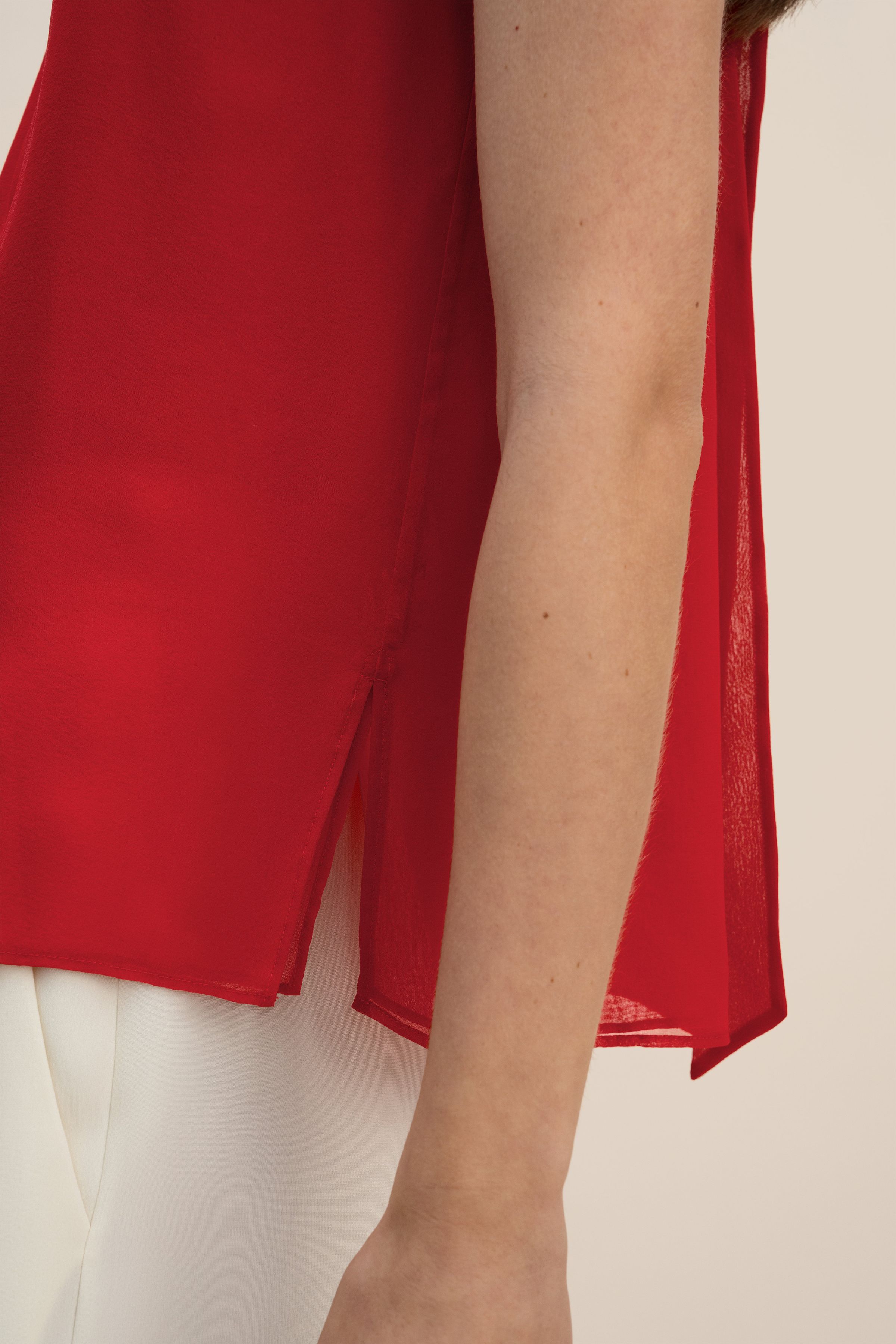 Silk Georgette Halter Neck Top