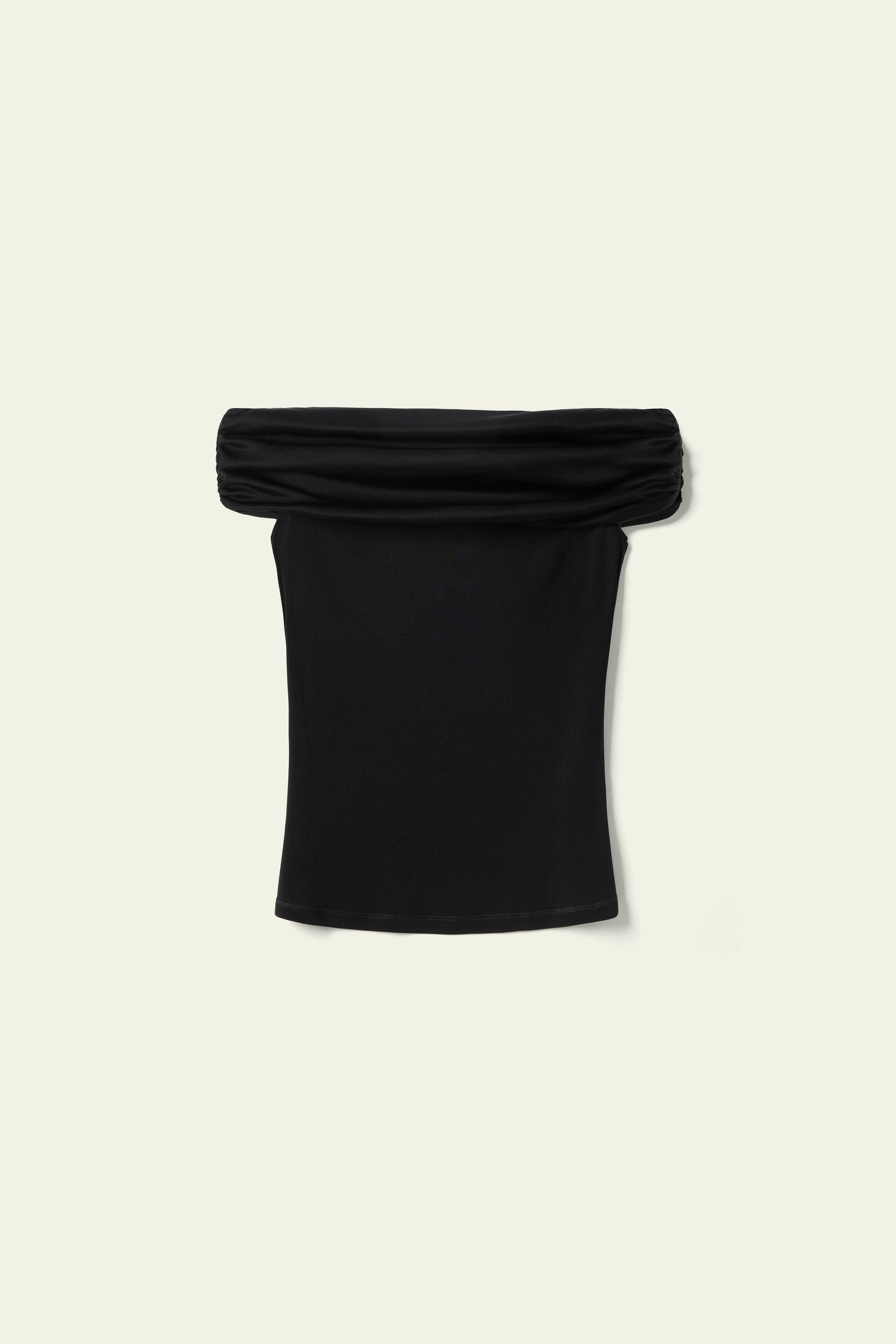 Silk Jersey Off-Shoulder Slim Top