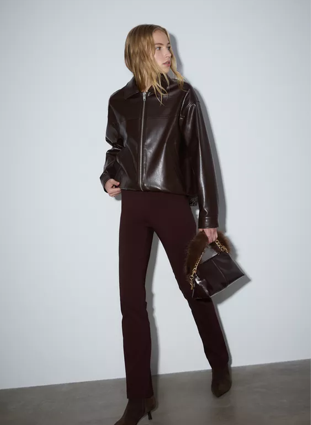 Oversize Faux Leather Jacket