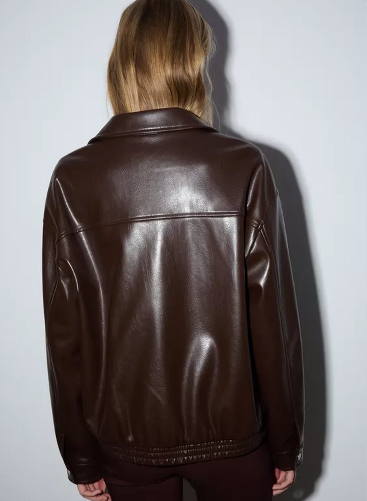 Oversize Faux Leather Jacket
