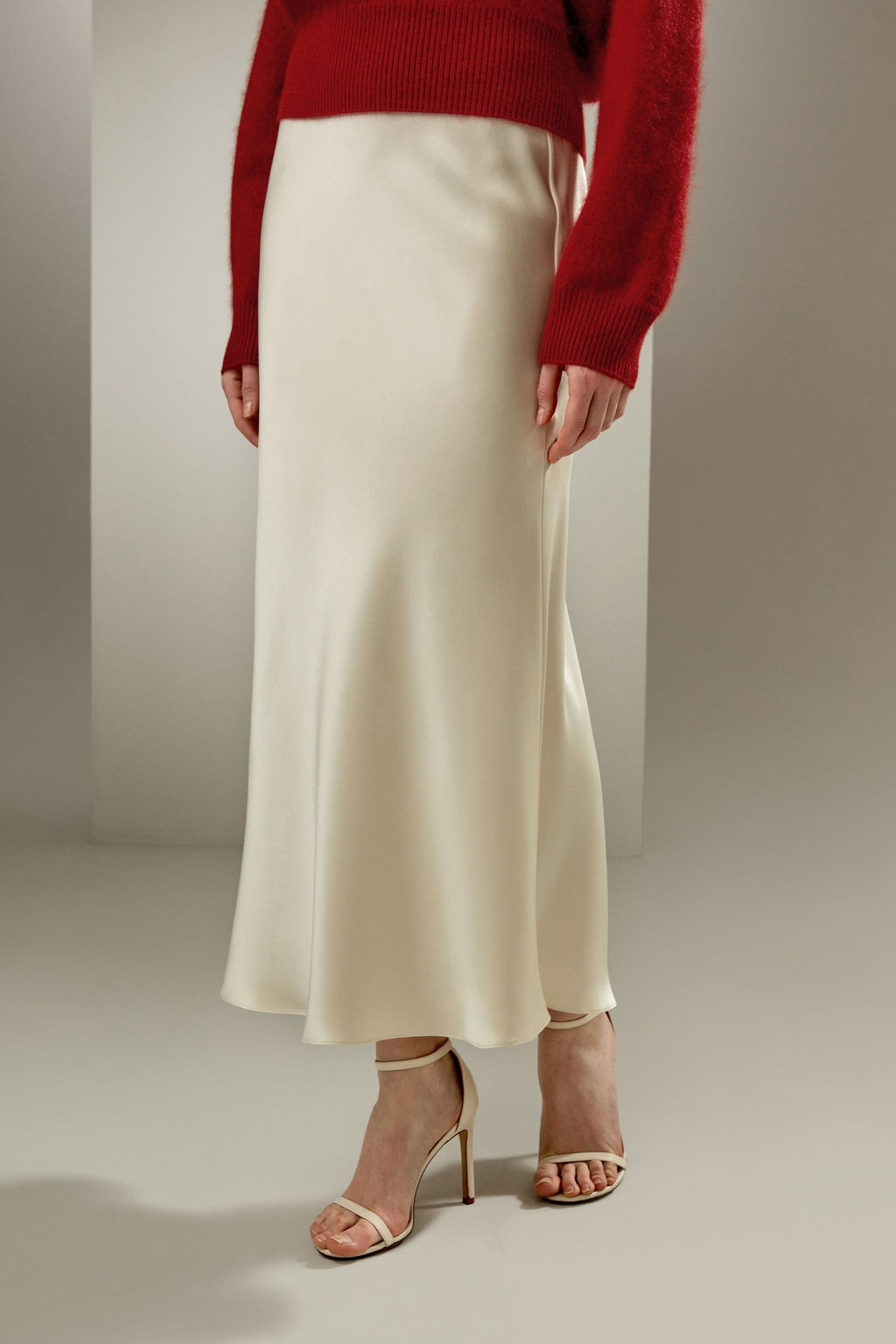 Silk Maxi Skirt with Flare Hem