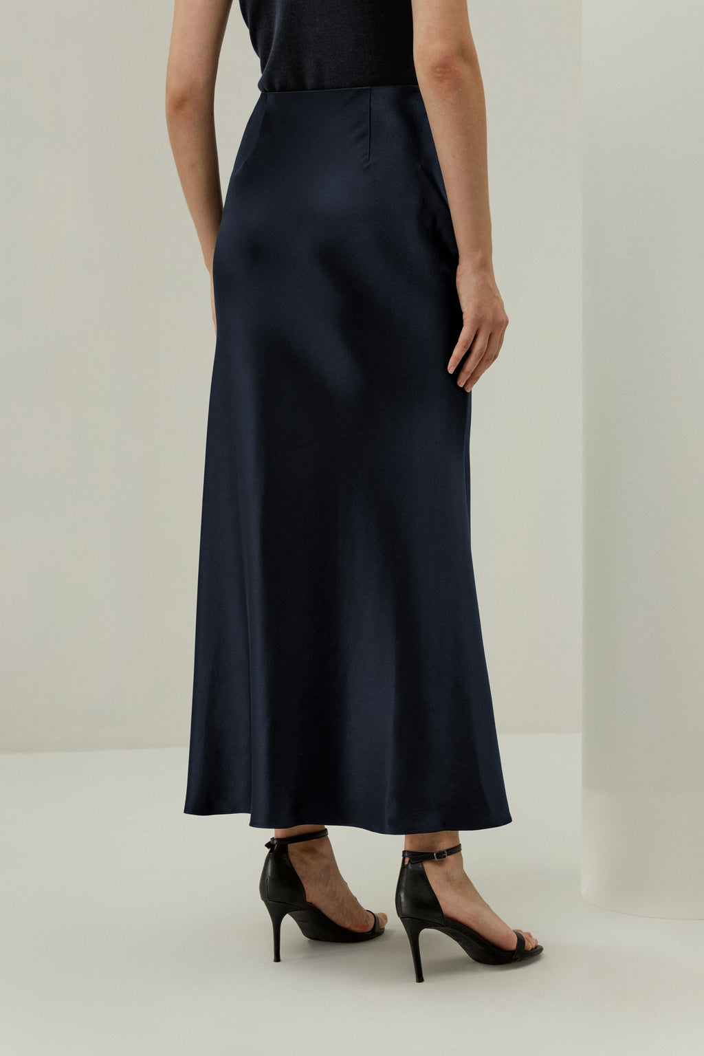 Double-Faced Silk Charmeuse Skirt
