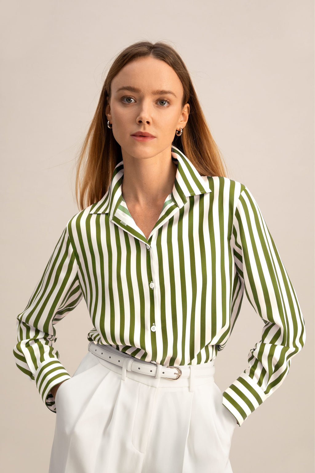 Amalfi Stripe Silk Shirt