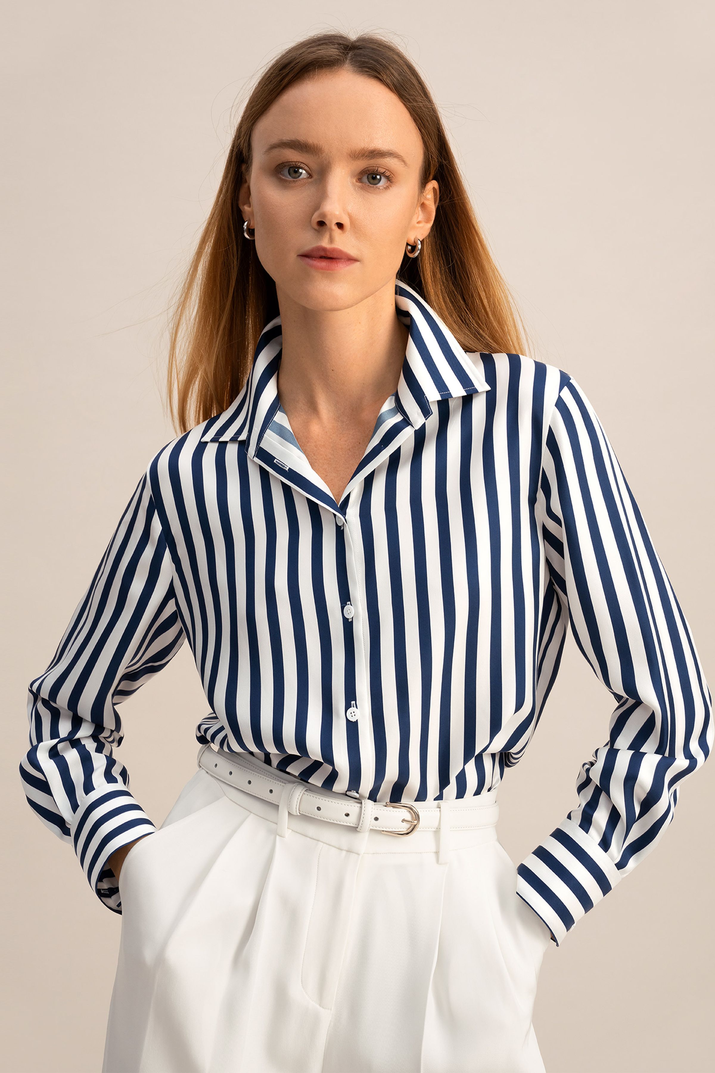 Amalfi Stripe Silk Shirt