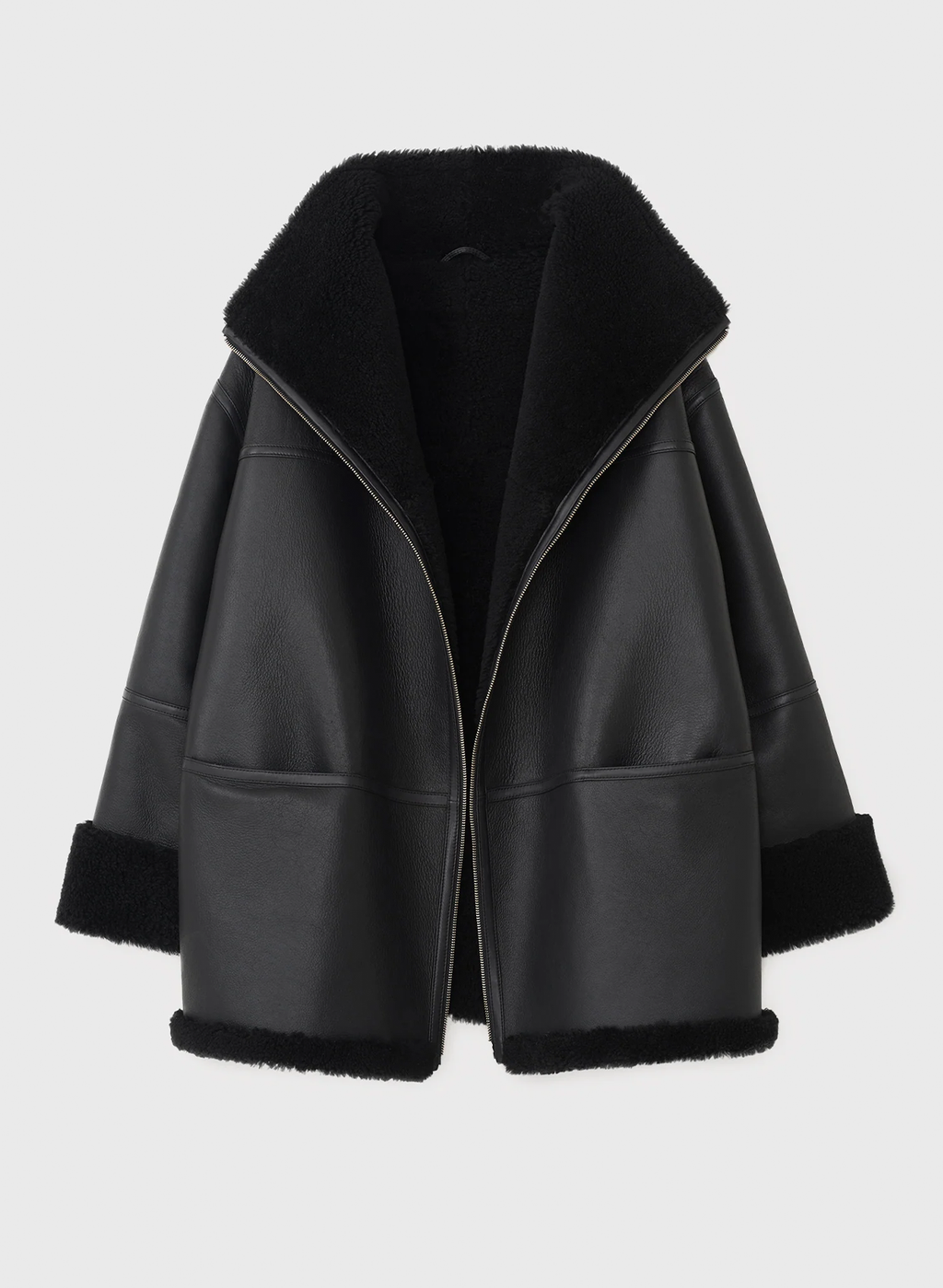The Noir Shearling Guard Coat