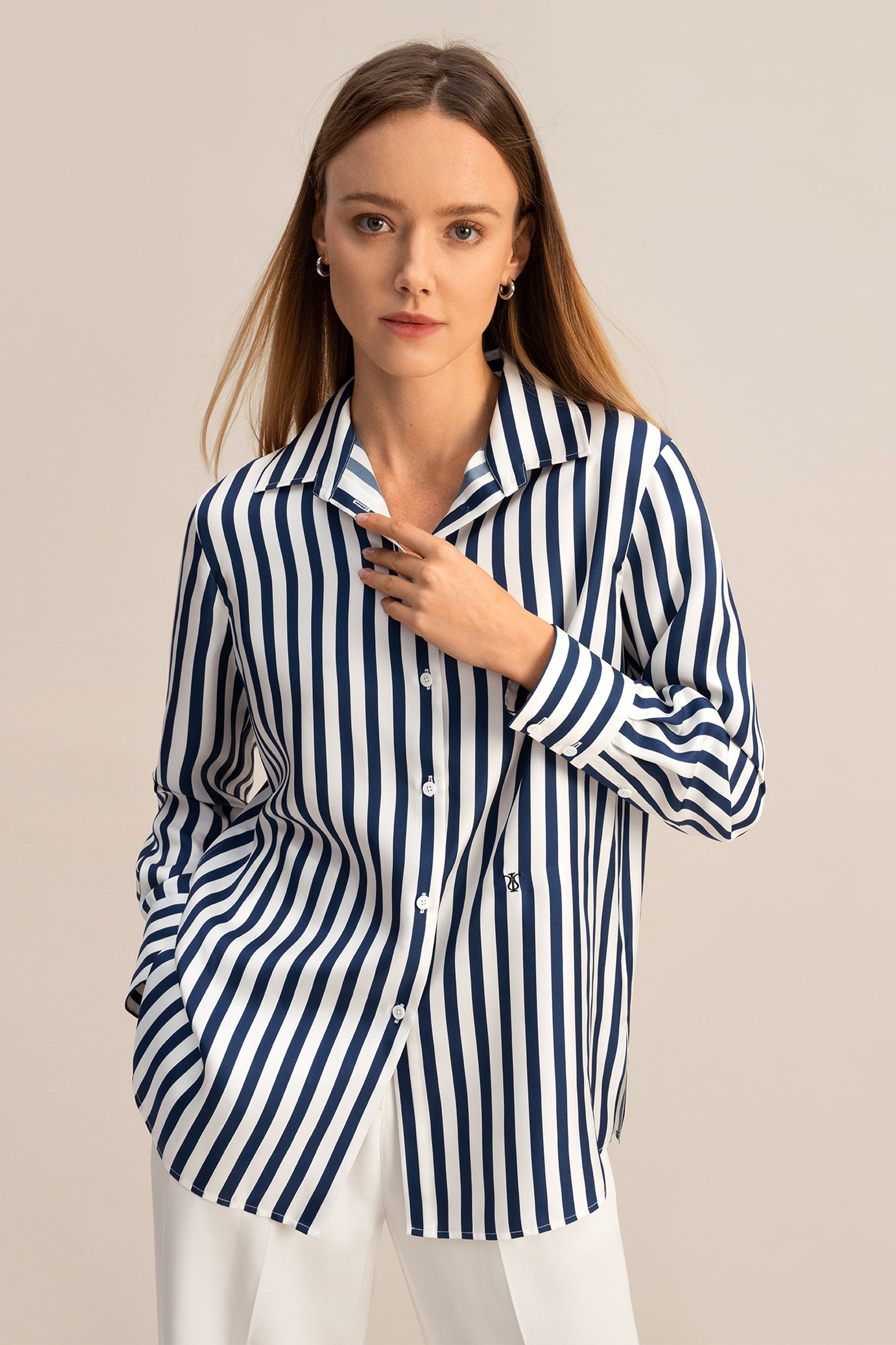 Amalfi Stripe Silk Shirt
