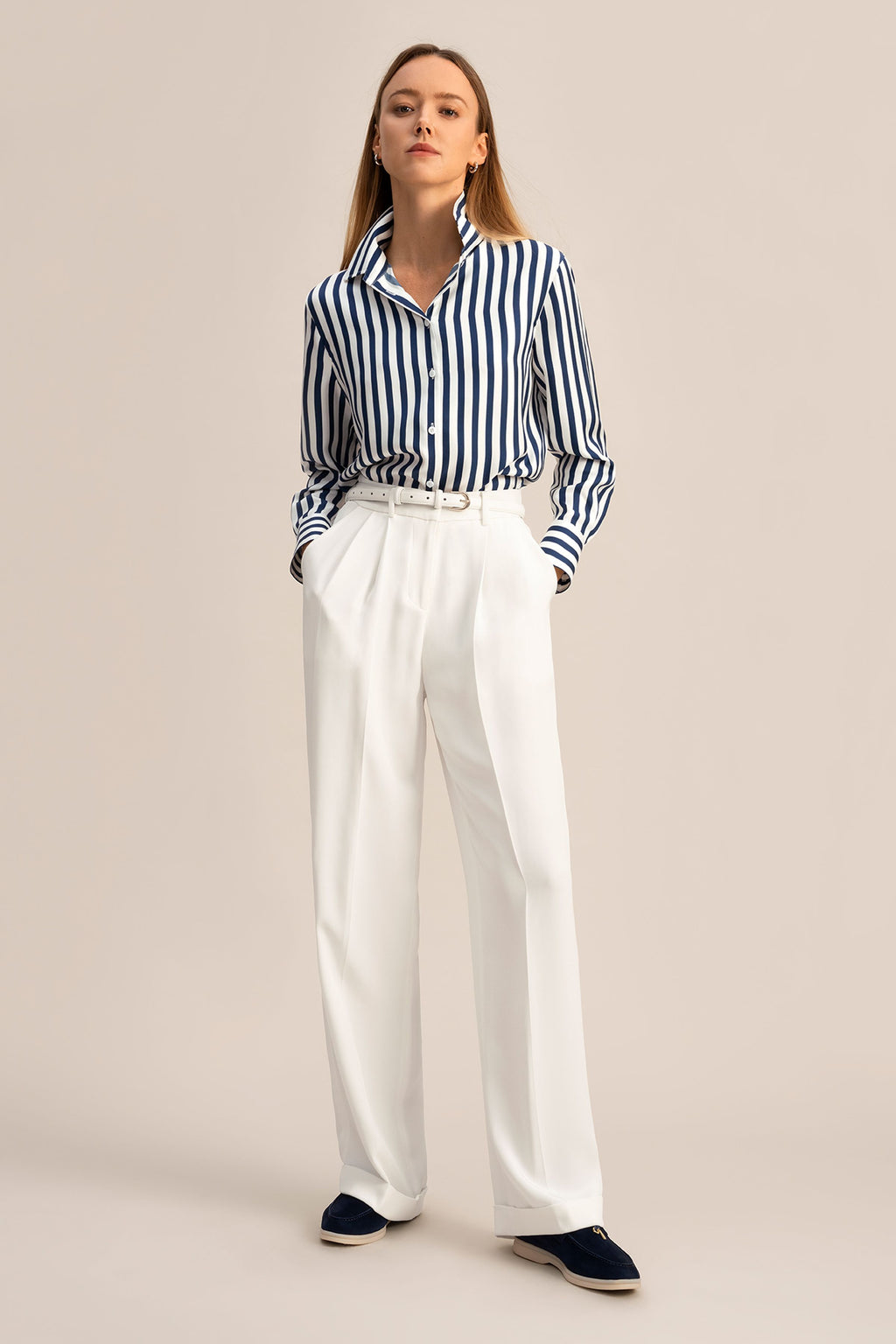 Amalfi Stripe Silk Shirt