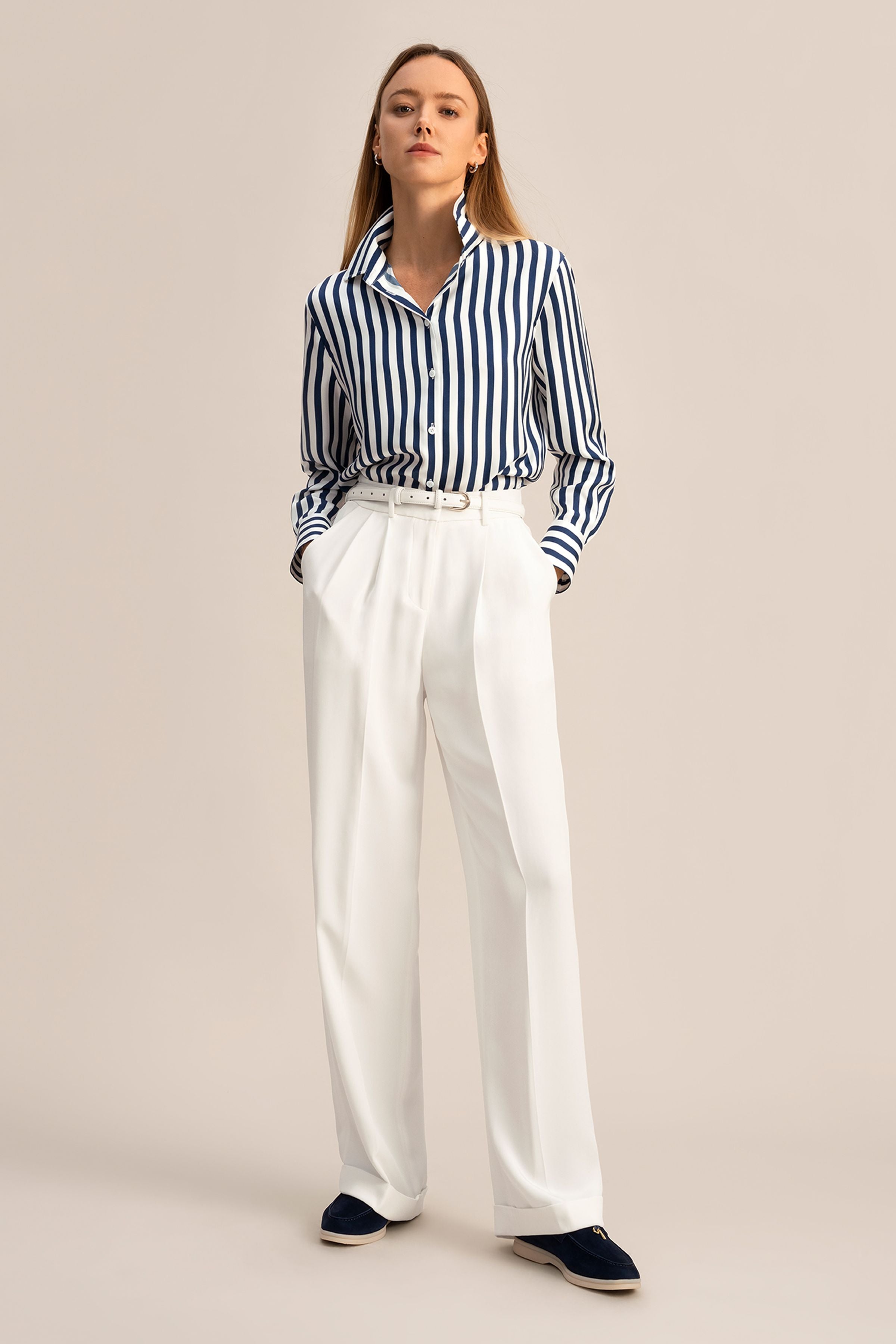 Amalfi Stripe Silk Shirt