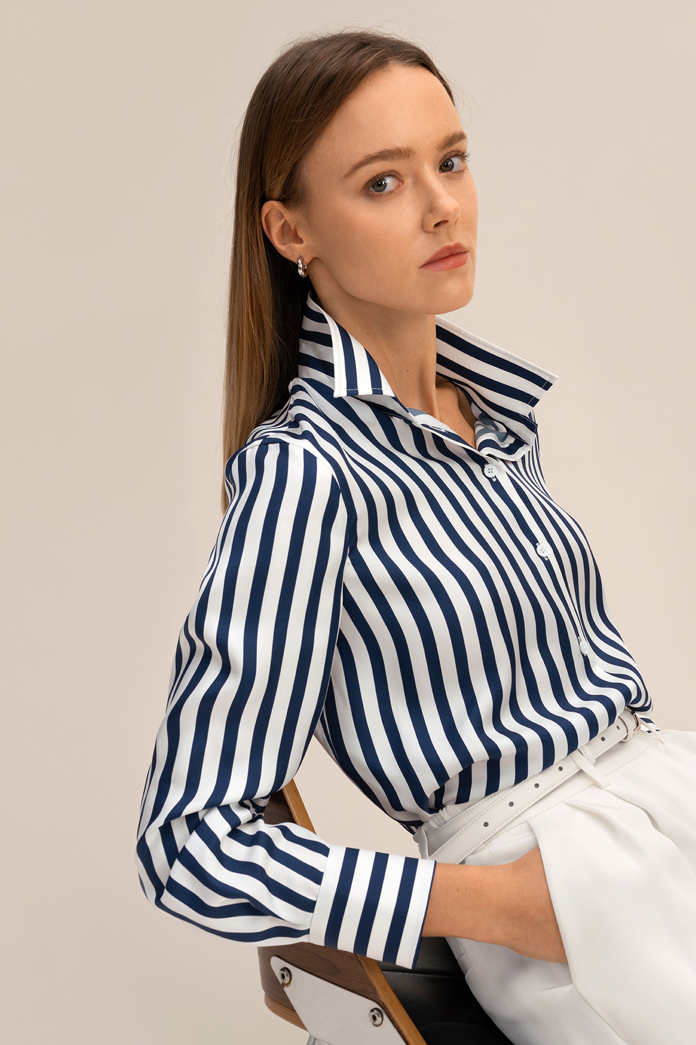 Amalfi Stripe Silk Shirt