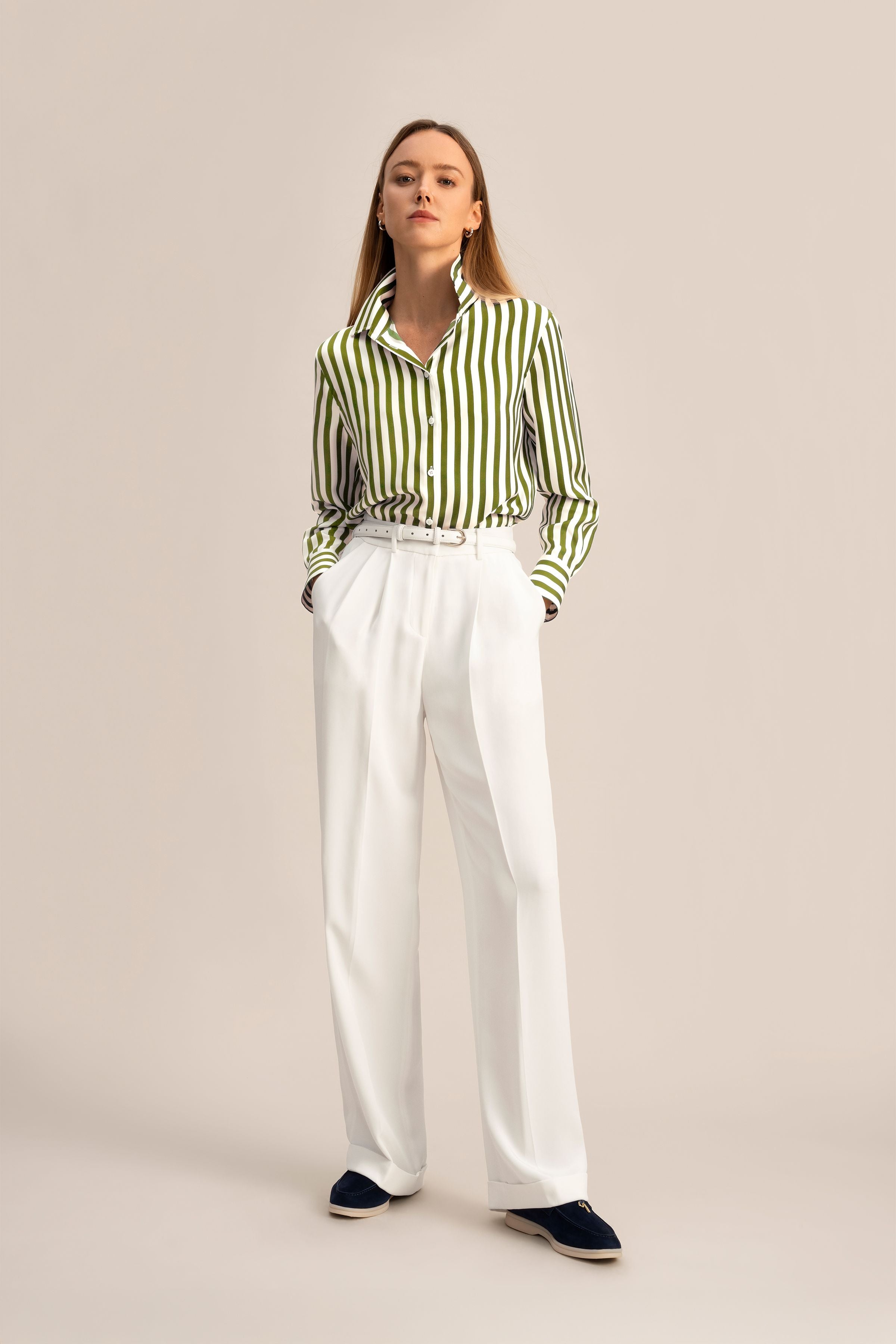 Amalfi Stripe Silk Shirt