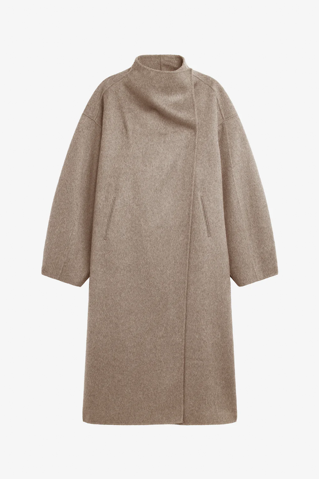 MOZROS's Funnel Neck Wool Coat