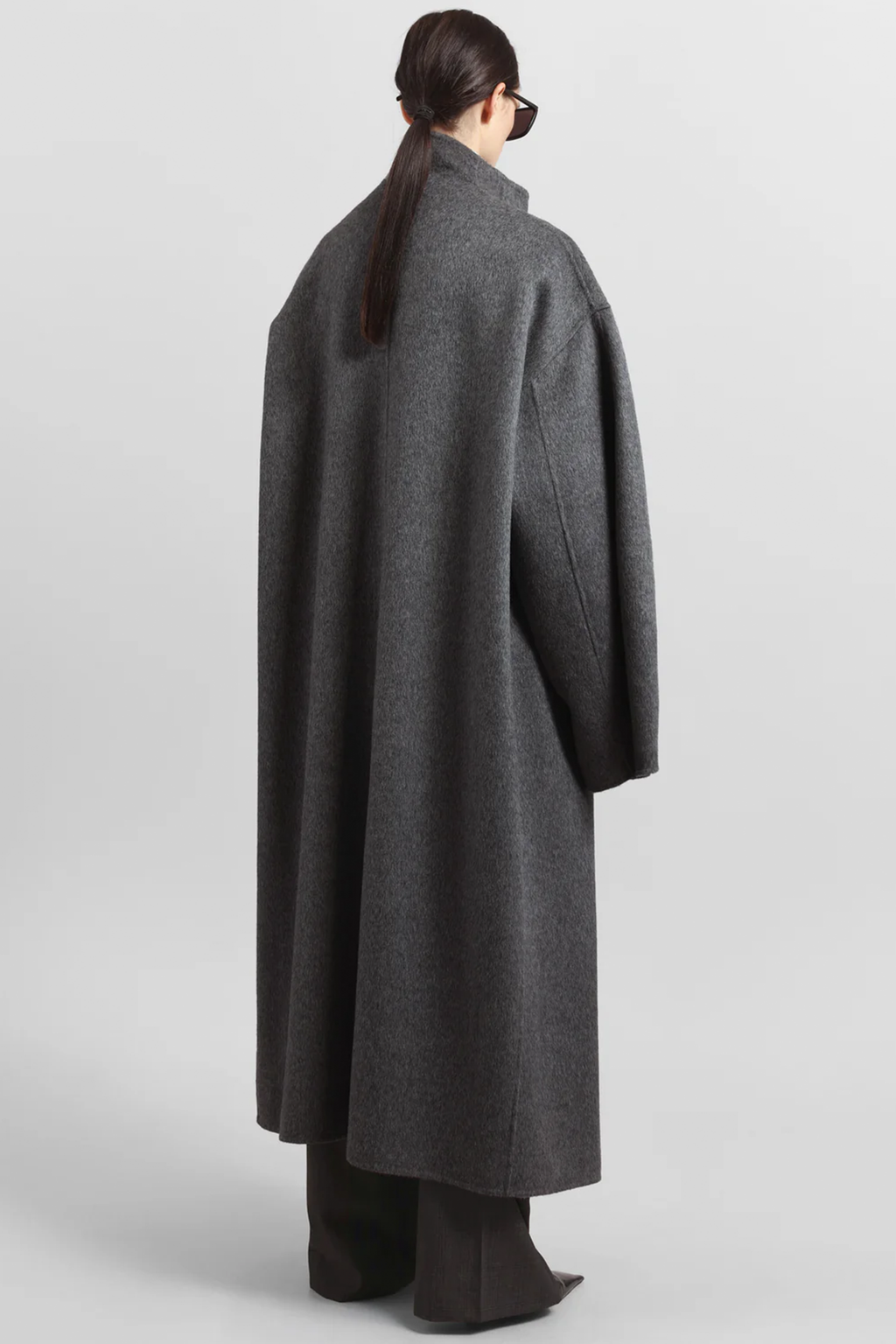 MOZROS's Funnel Neck Wool Coat