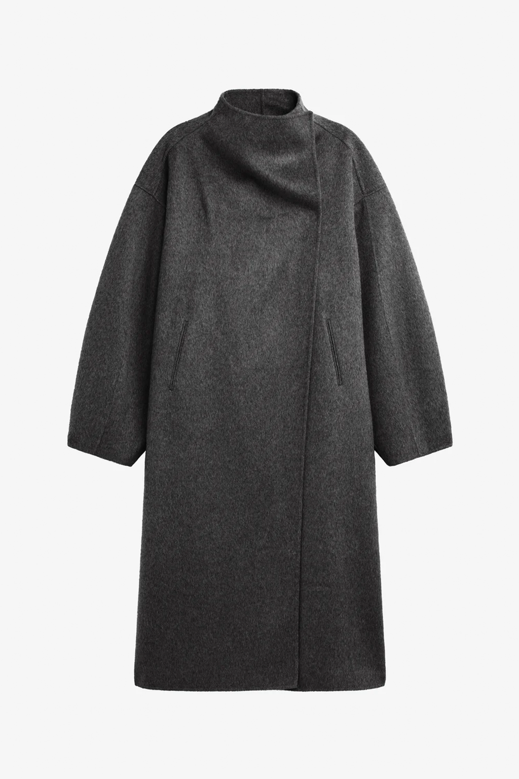 MOZROS's Funnel Neck Wool Coat