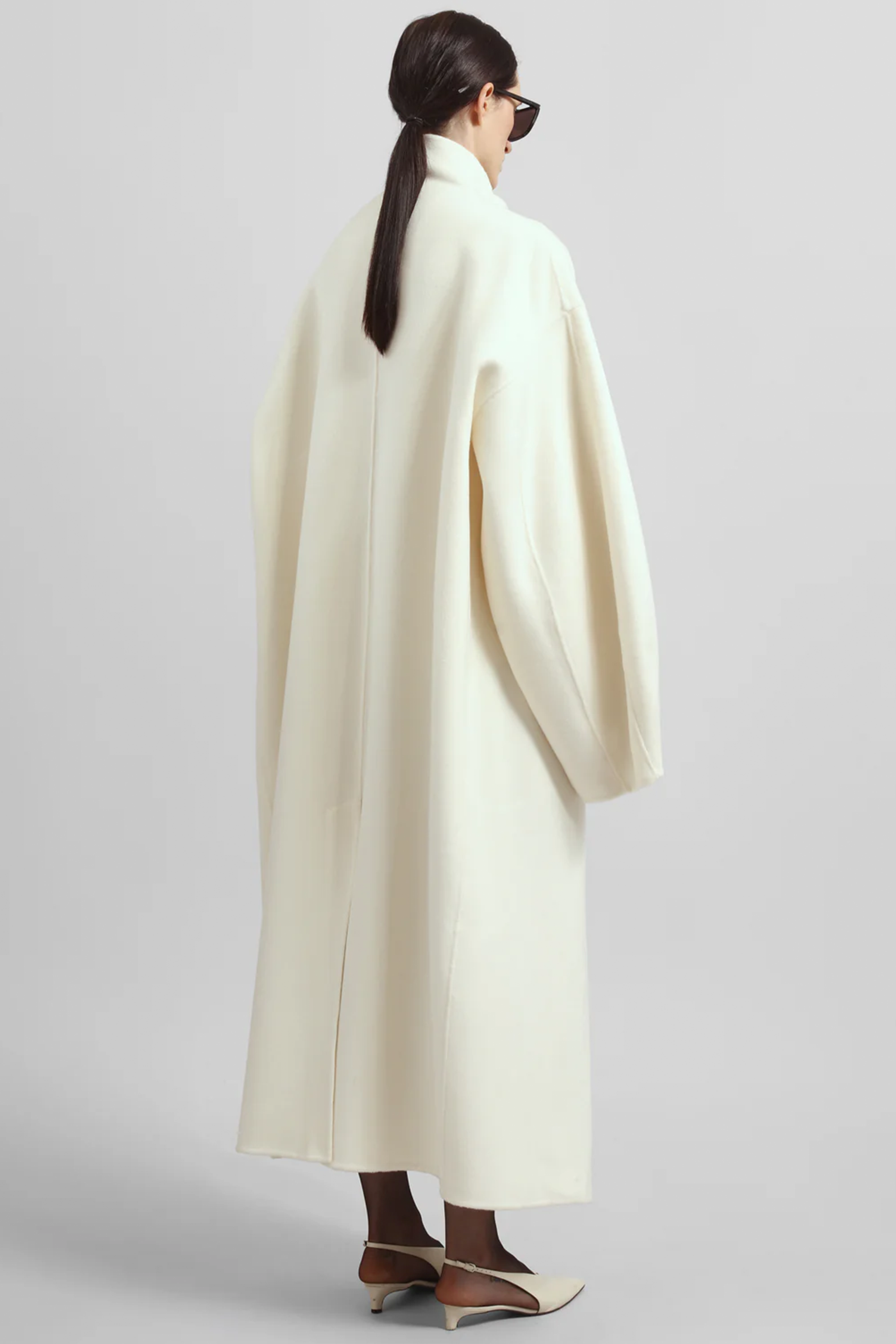 MOZROS's Funnel Neck Wool Coat