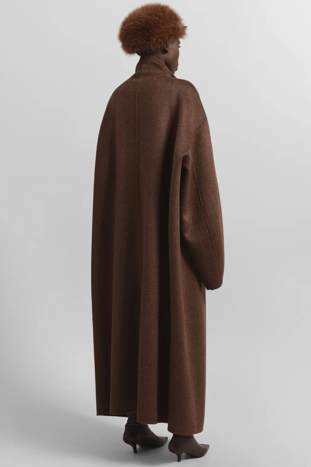 MOZROS's Funnel Neck Wool Coat