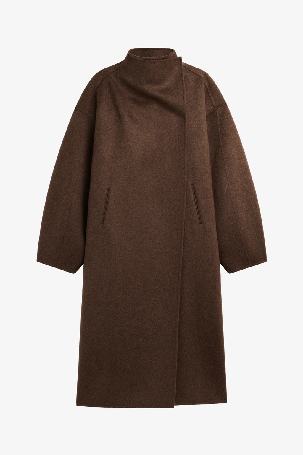 MOZROS's Funnel Neck Wool Coat