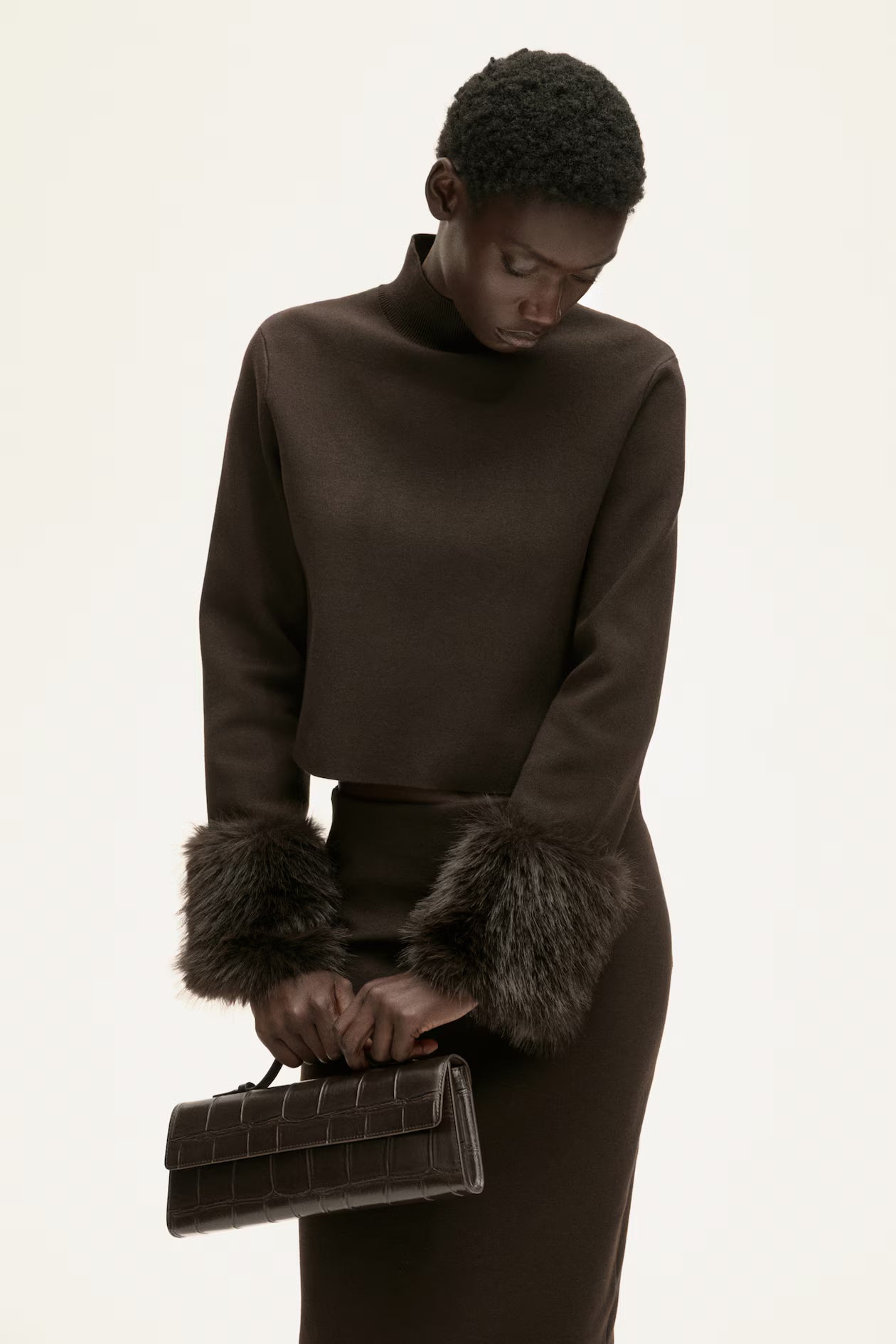 The Éclat Fur Cuff Knit