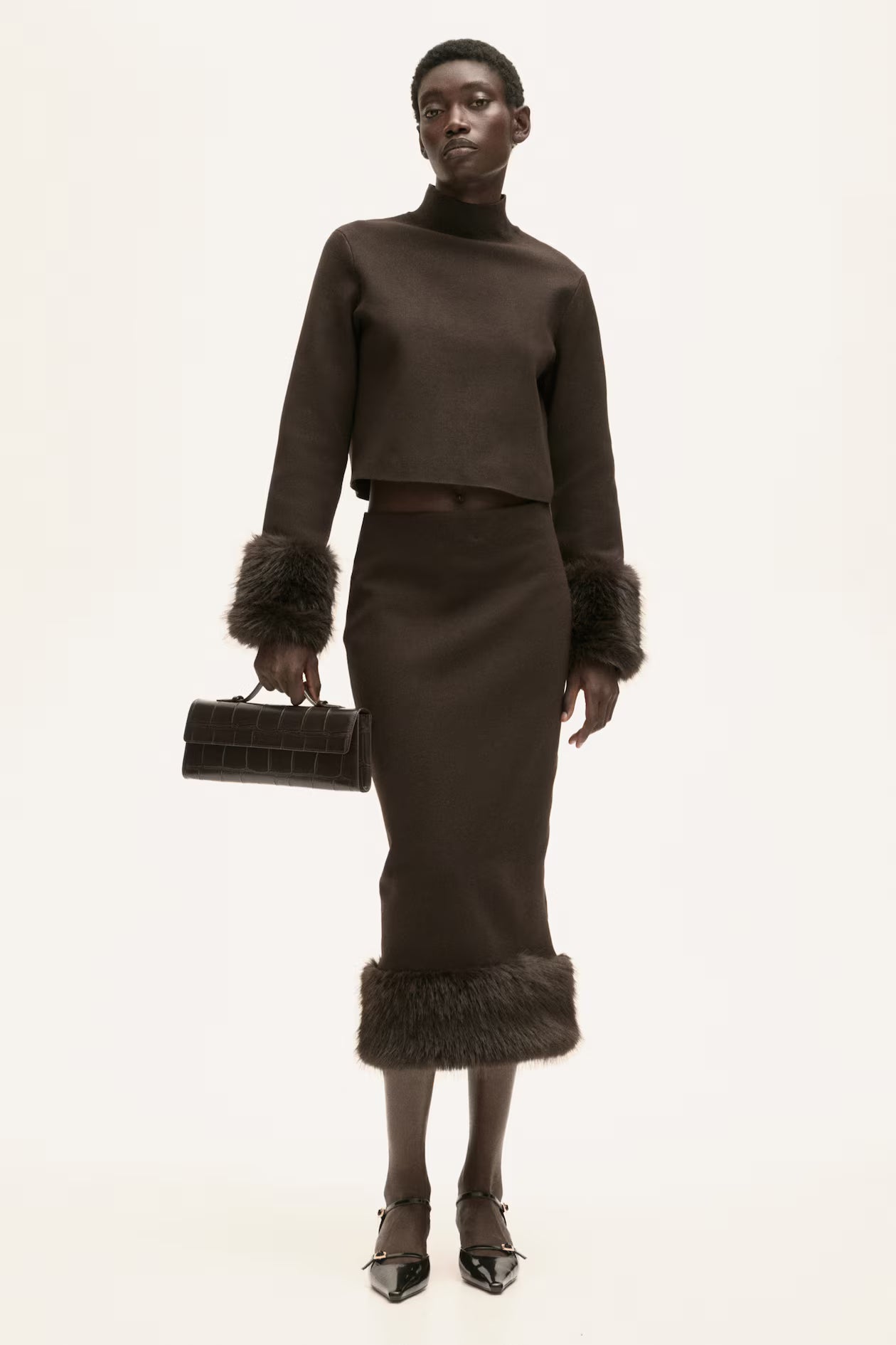 The Éclat Fur Cuff Knit