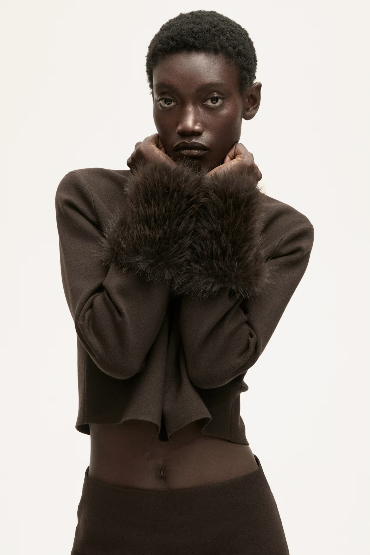 The Éclat Fur Cuff Knit