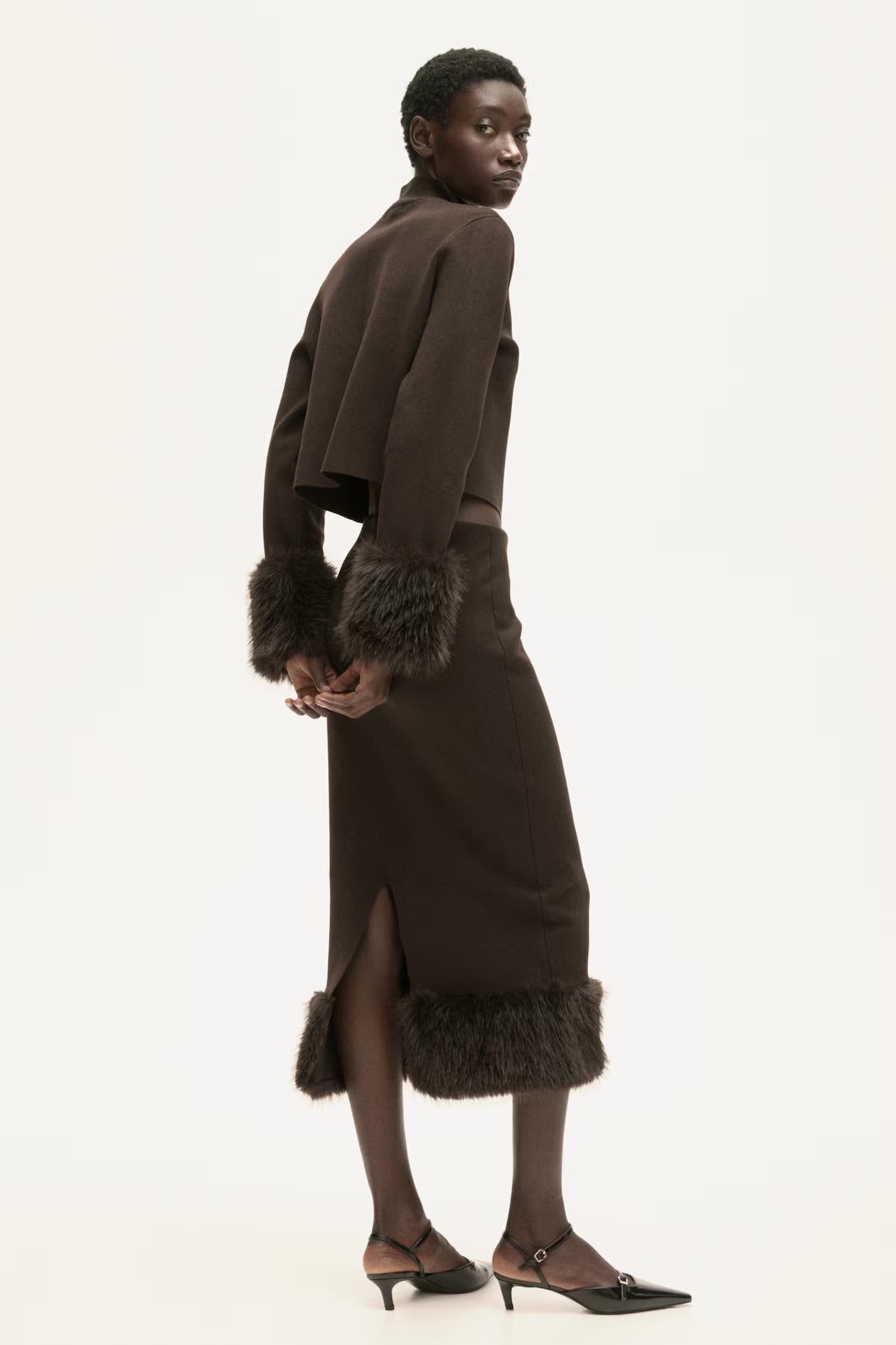 The Éclat Fur Cuff Knit