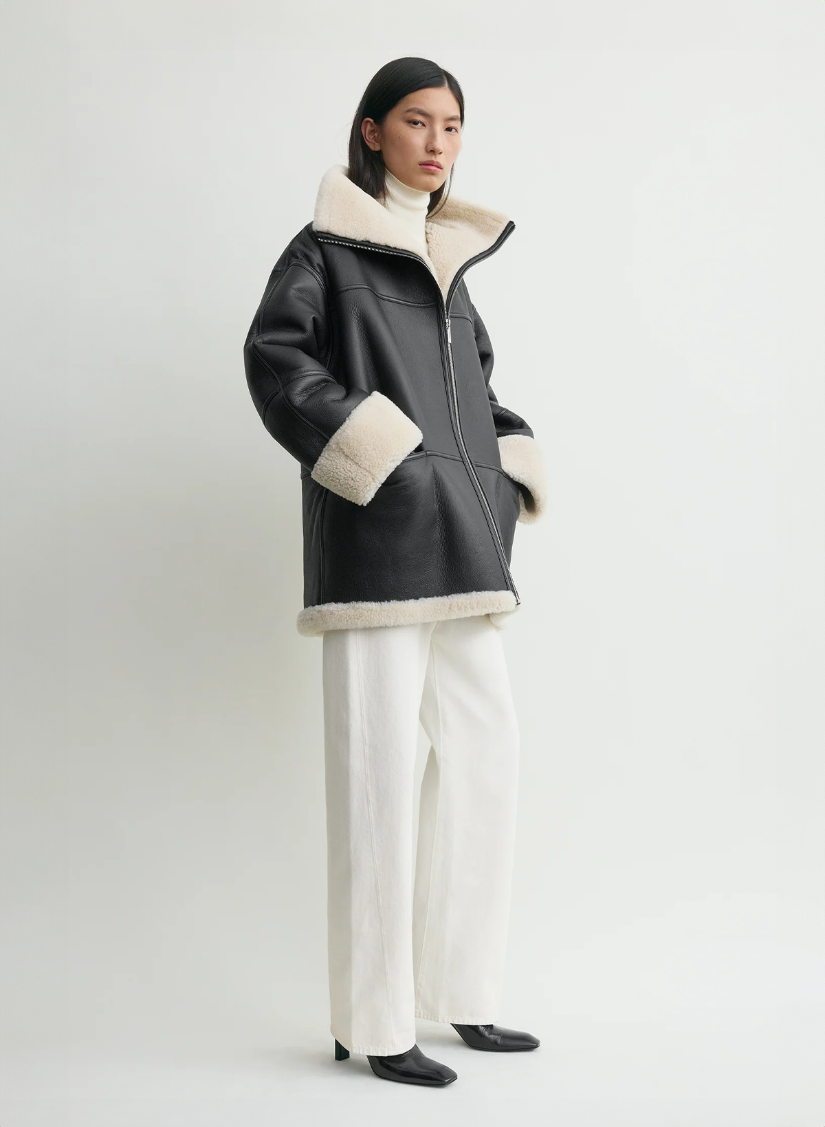 The Black Forge Shearling Coat
