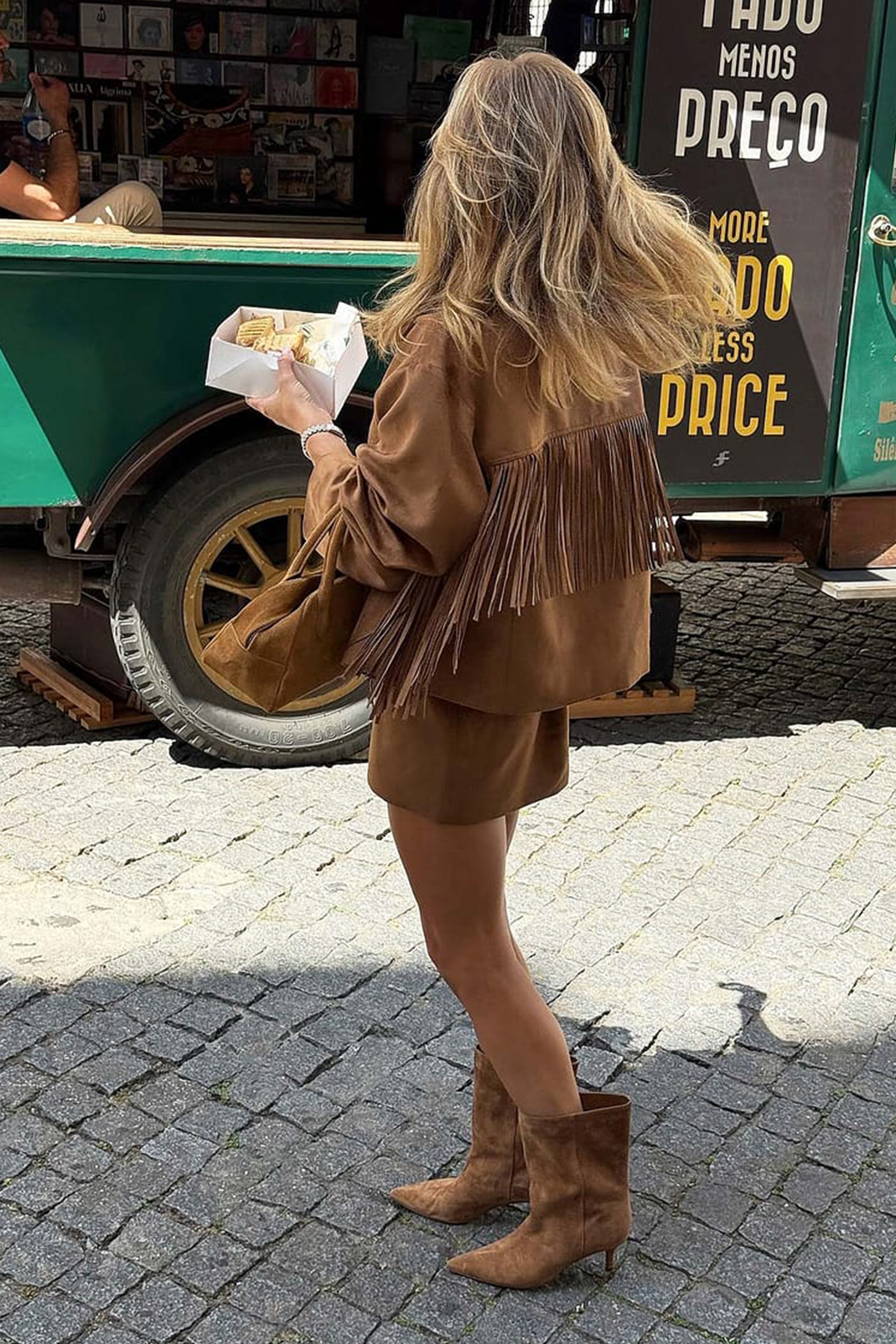 The Mocha Suede Mini Skirt