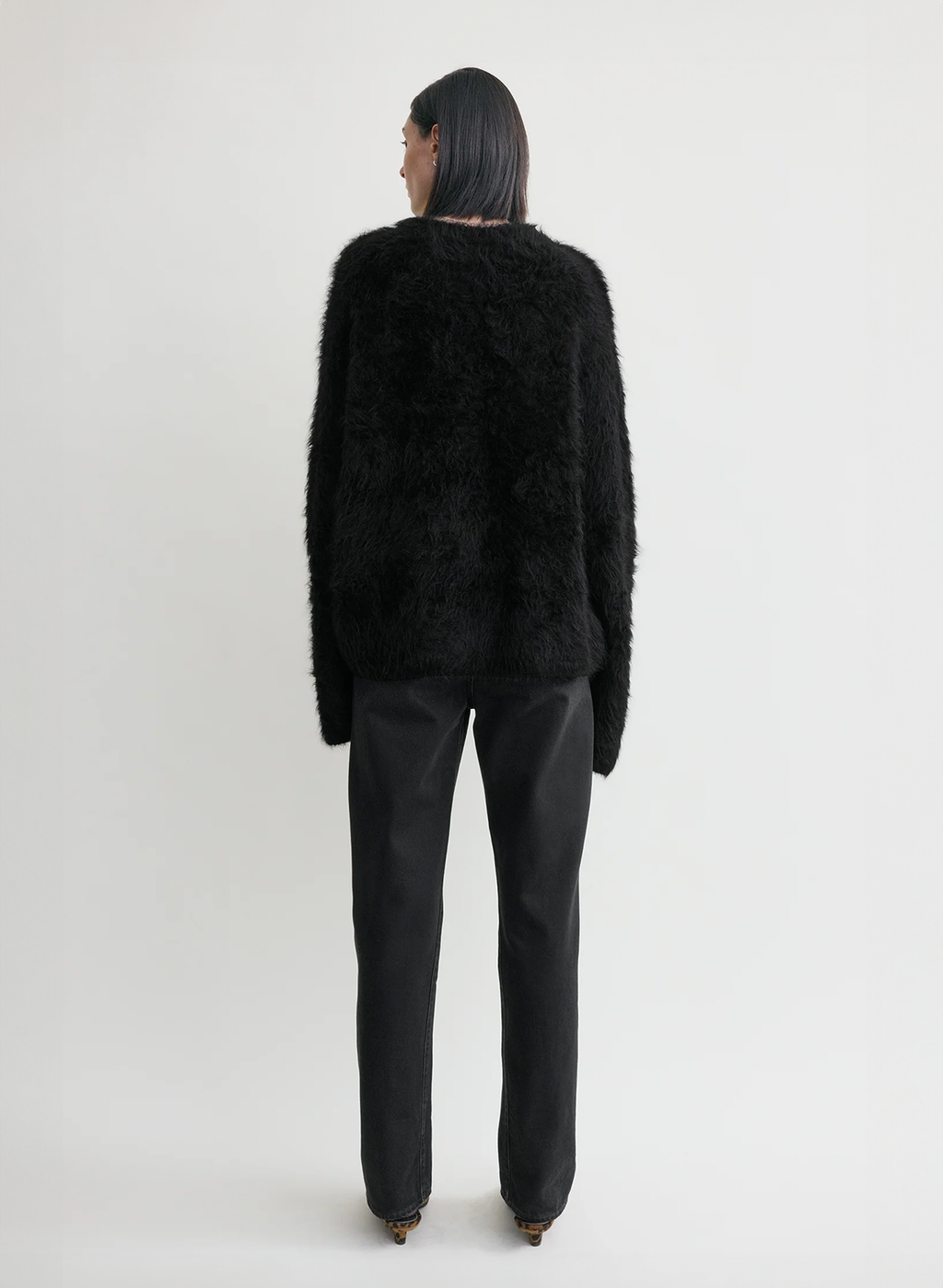 Boxy alpaca knit black