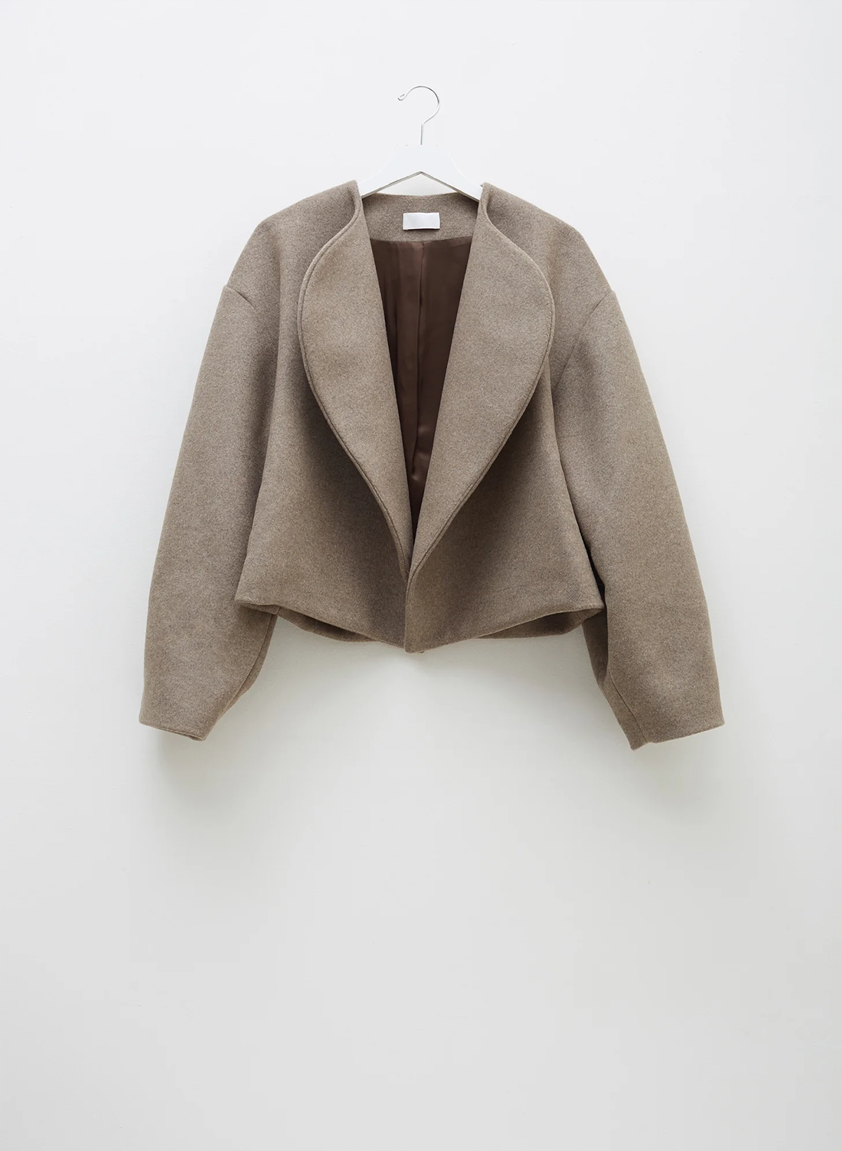Taupe Wool Wrap Jacket