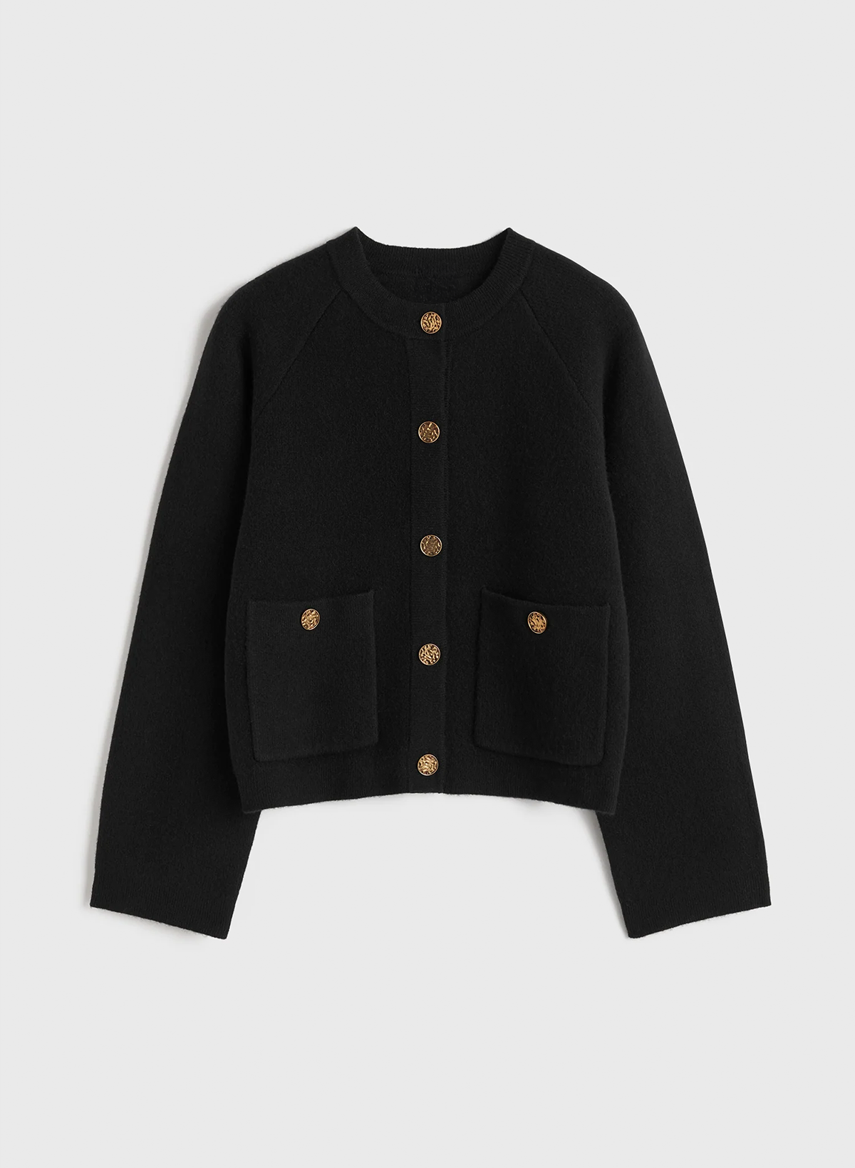 Hammered button cardigan